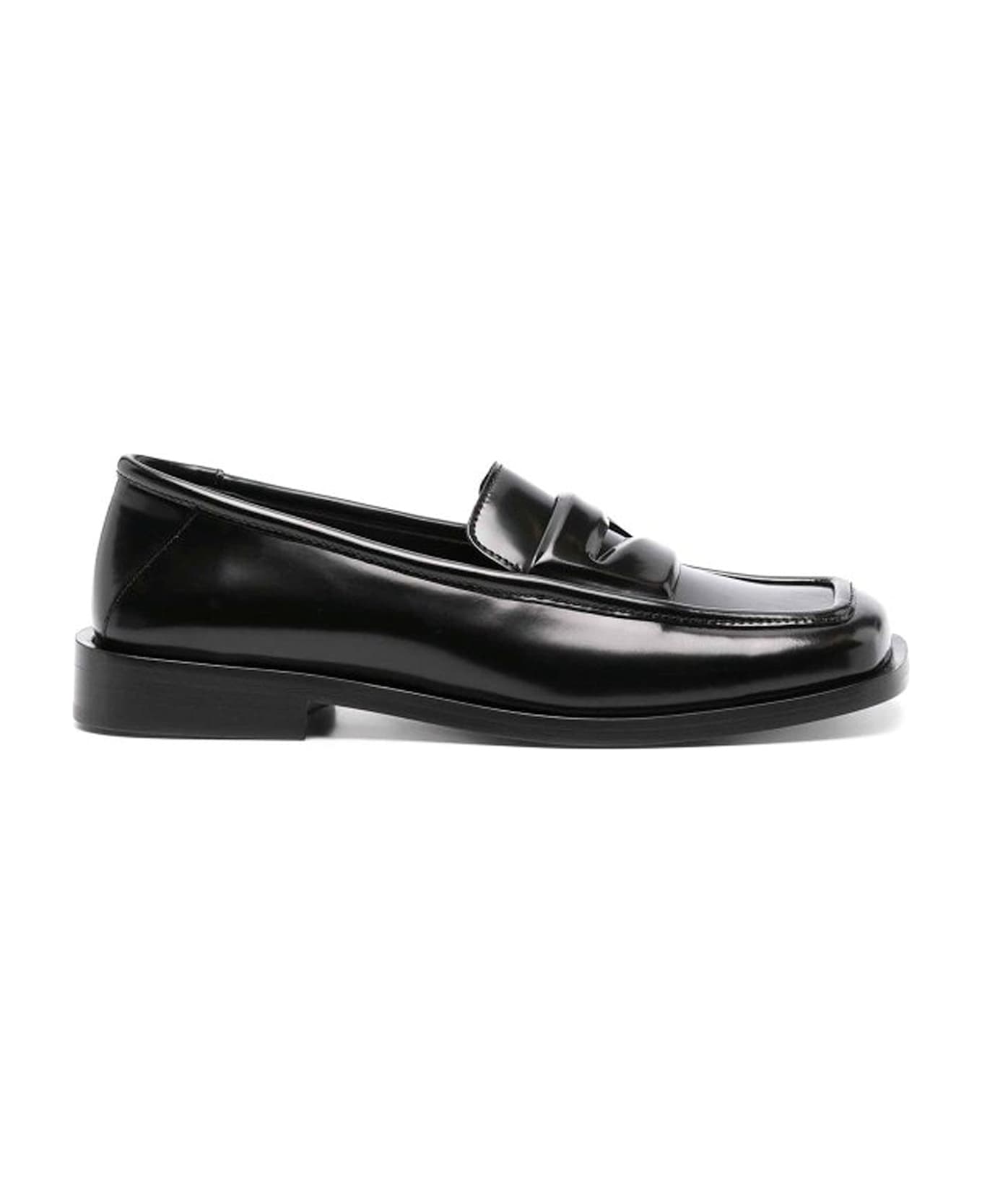 The Attico Amanda Leather Loafers - Black