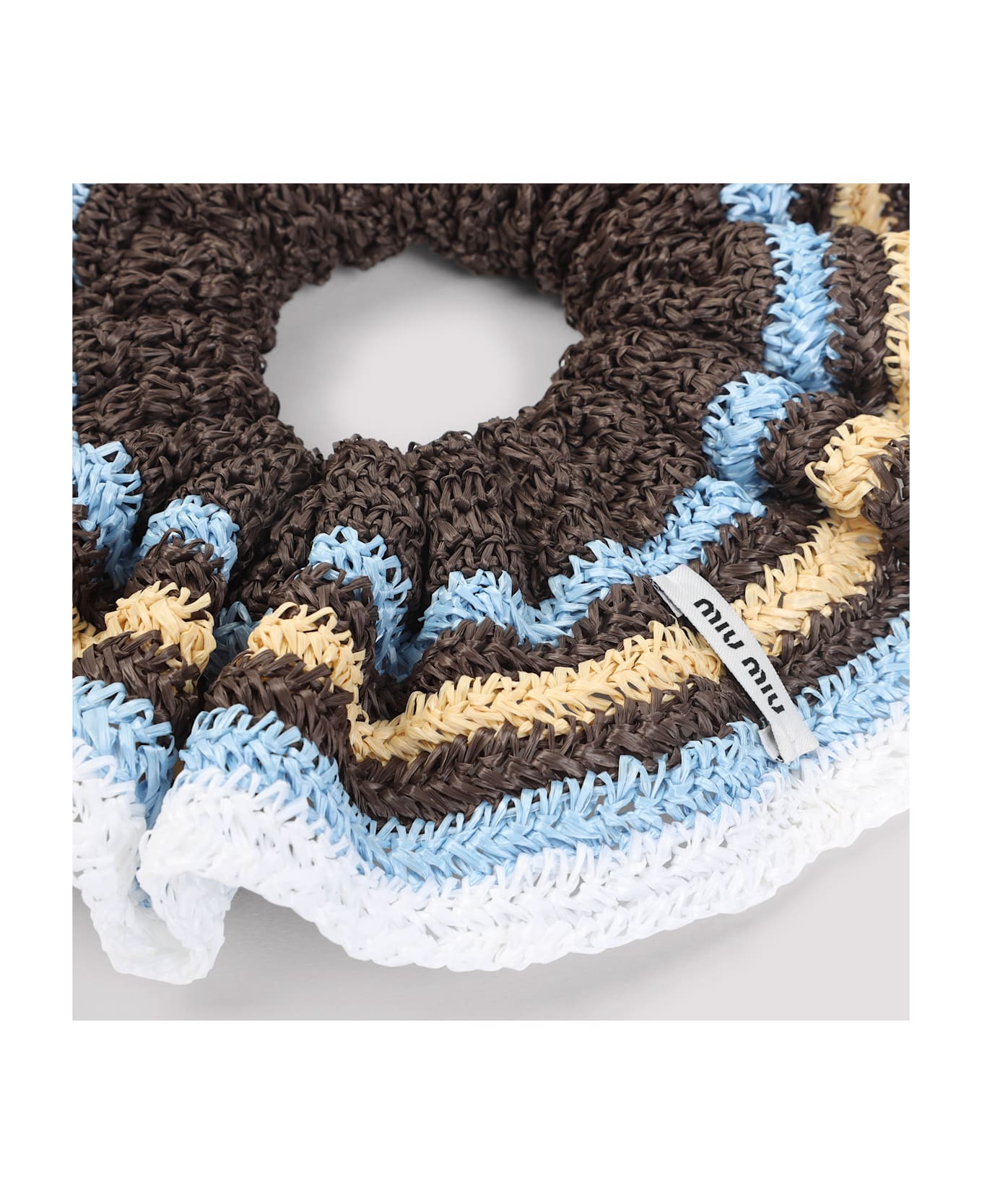 Miu Miu Cotton Scrunchie - Em Cacao Celeste Nat