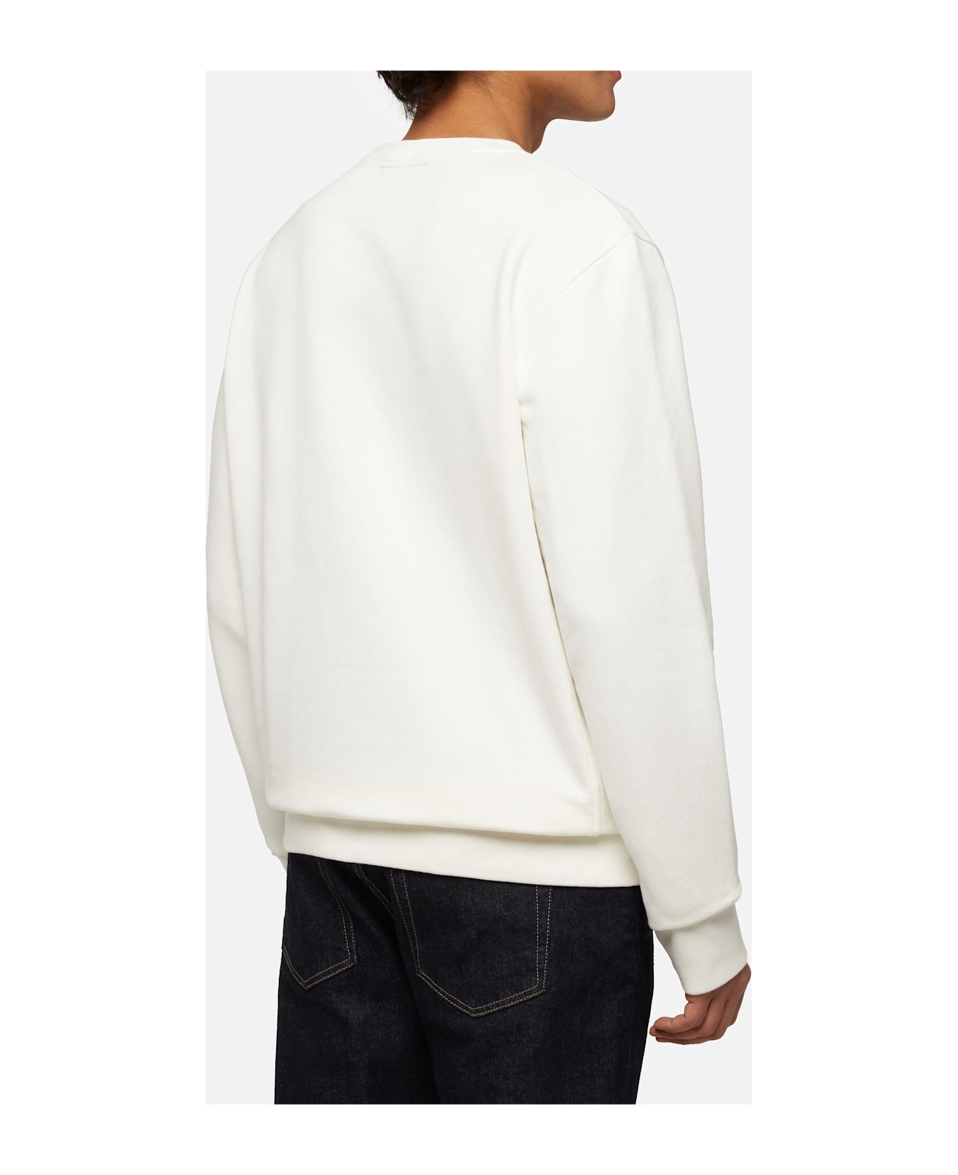 MC2 Saint Barth Cotton Fleece Sweatshirt Soho With Aspen Postcard Print - WHITE