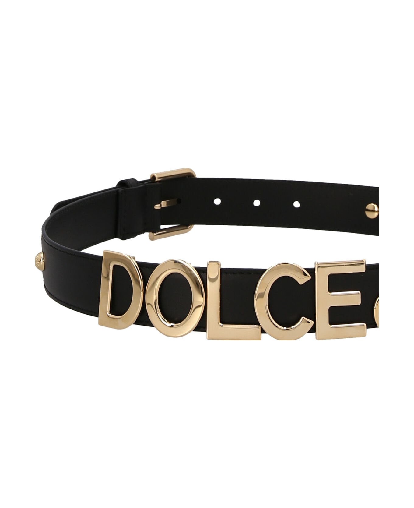 Dolce Canvas & Gabbana Logo Belt - Black  