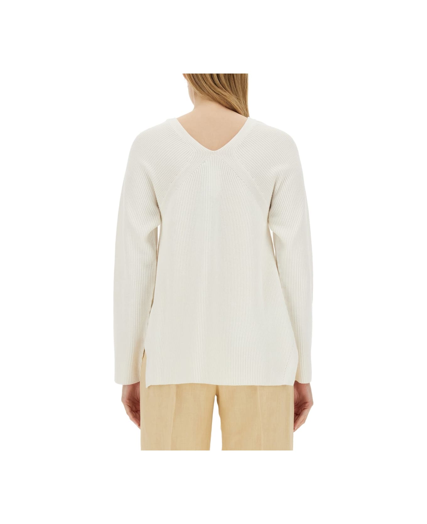 Fabiana Filippi V-neck Sweater - WHITE ニットウェア