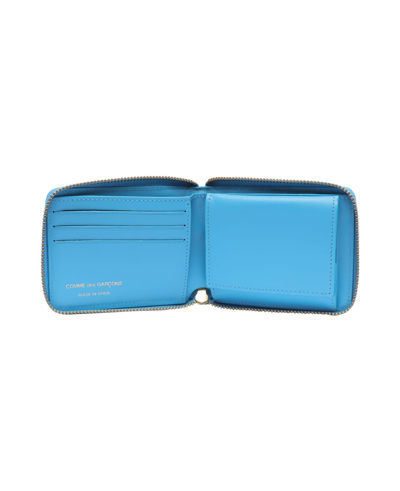 Comme des Garçons Wallet Classic Leather Line Wallet - Clear Blue