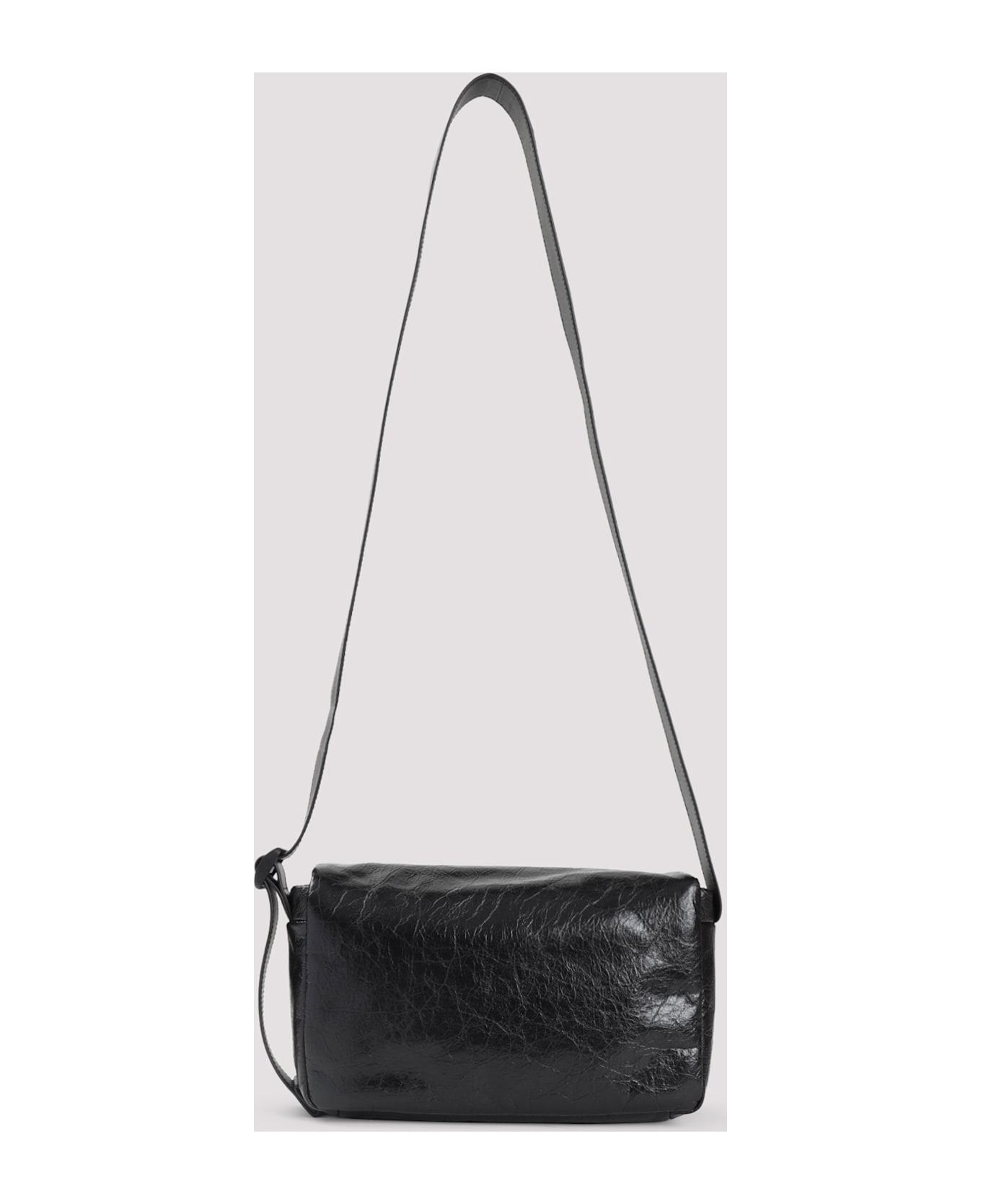 Balenciaga Monaco Flap Messanger Bag - Black