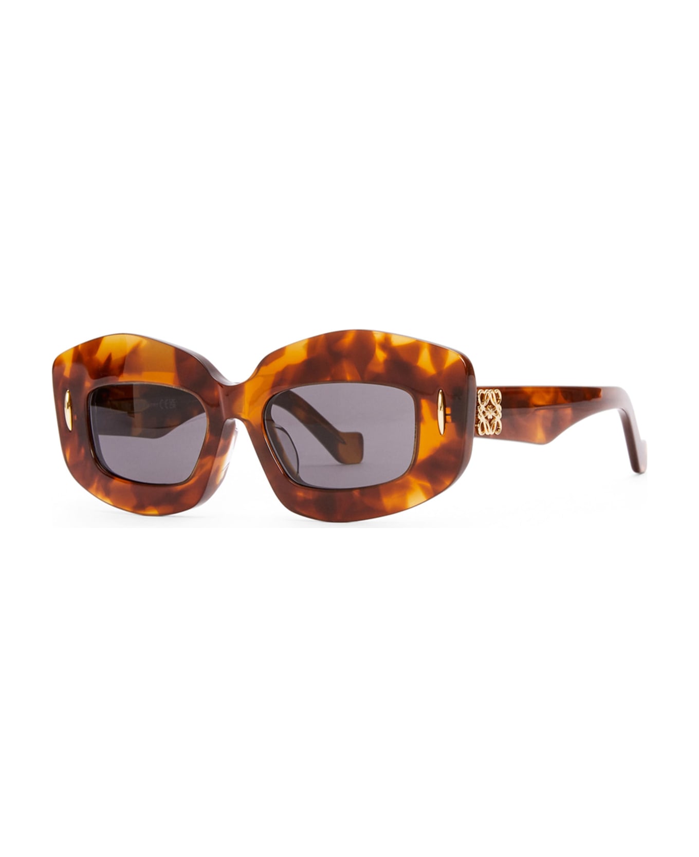 Loewe Lw40114i - Flamed Havana Sunglasses - black shine