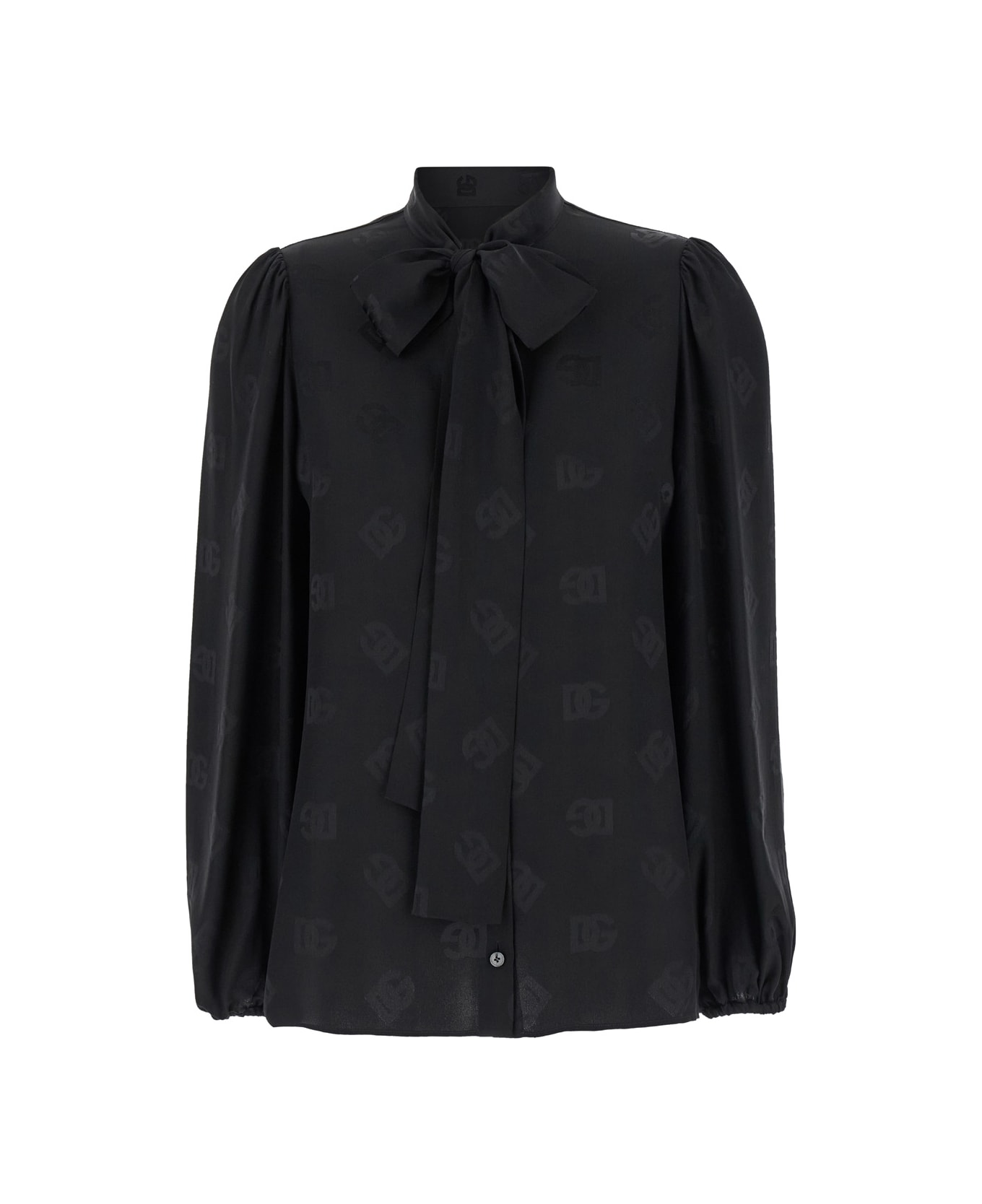 Dolce & Gabbana Dg Logo Blouse - BLACK