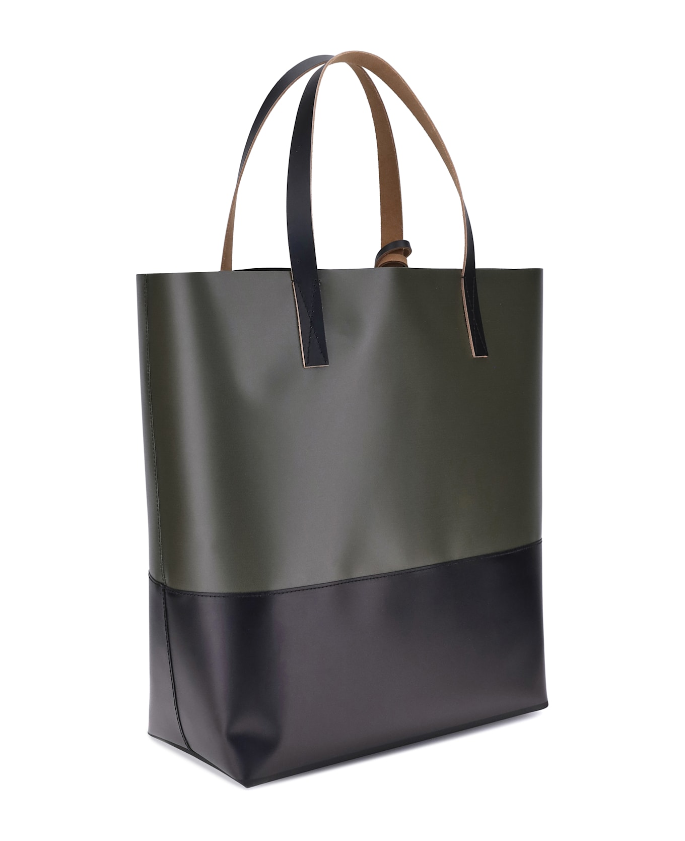 Marni Tribeca Tote Bag - GREEN/BLACK