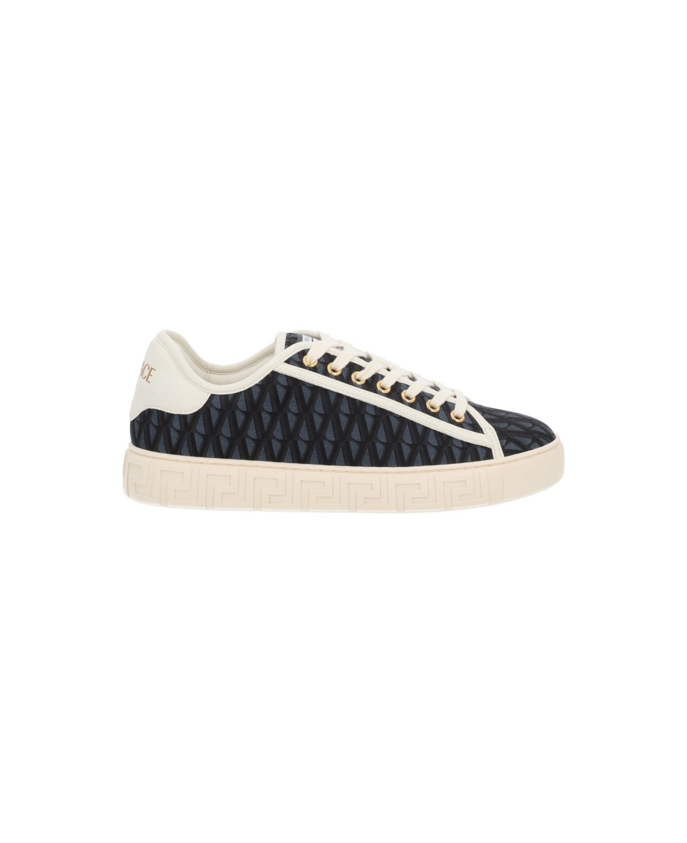 Versace "greca Jacquard" Sneaker - BLACK
