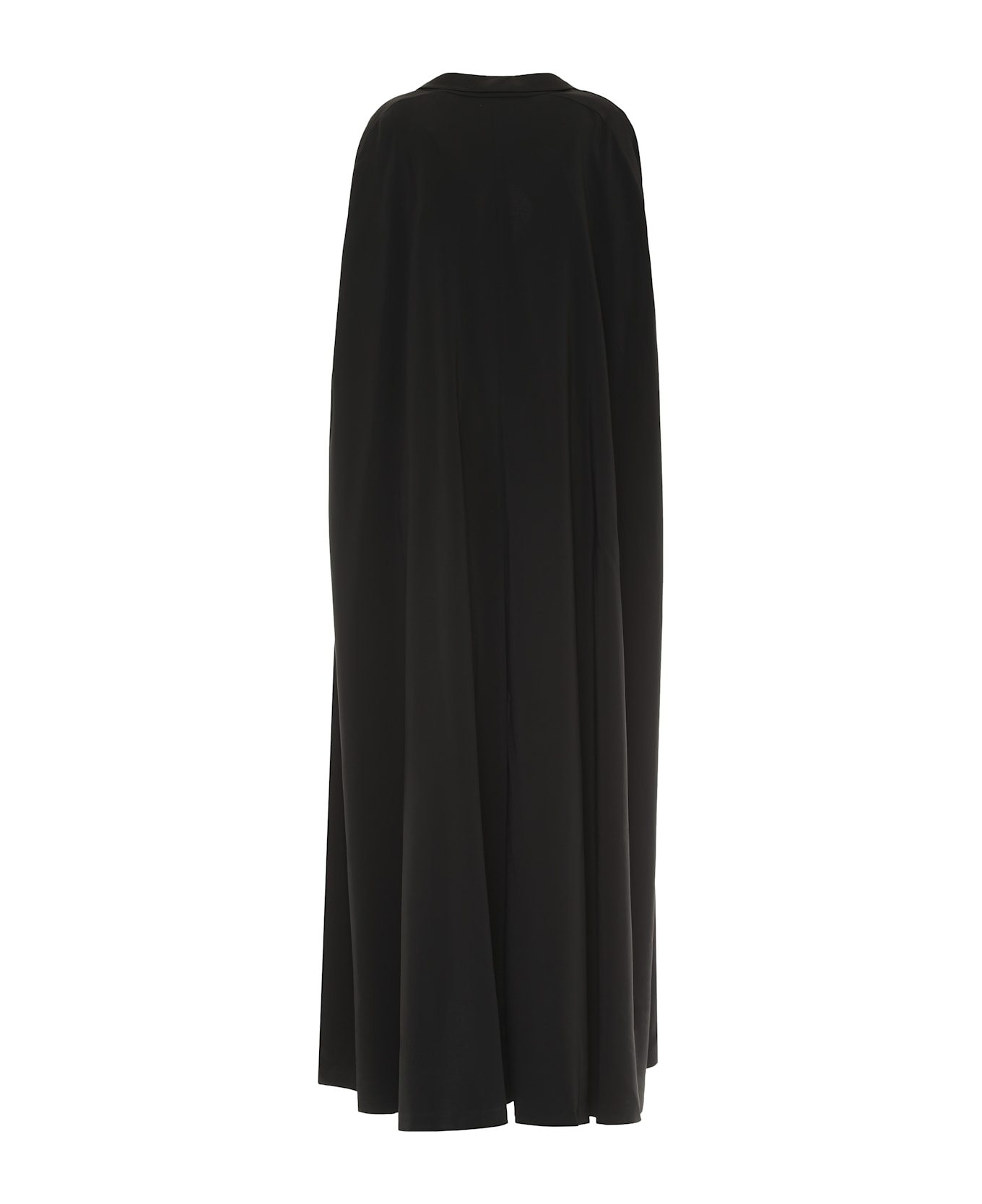 Alberta Ferretti Silk Cape - black