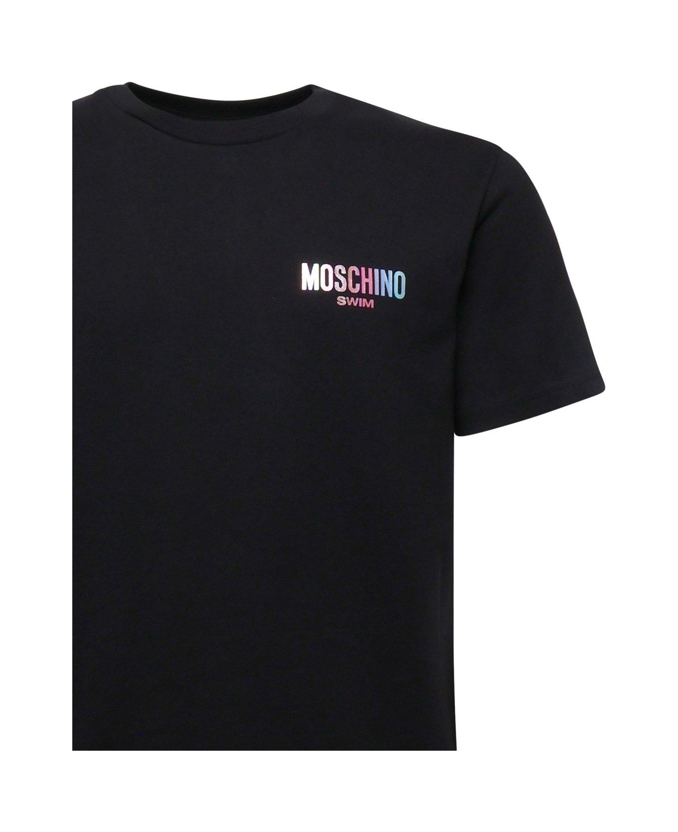 Moschino Logo Printed Crewneck T-shirt - Nero