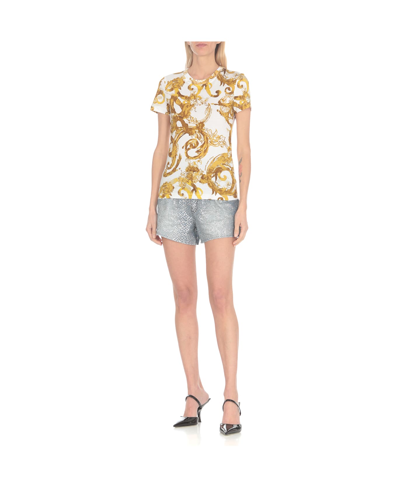 Versace Jeans Couture Watercolour Couture T-shirt - White