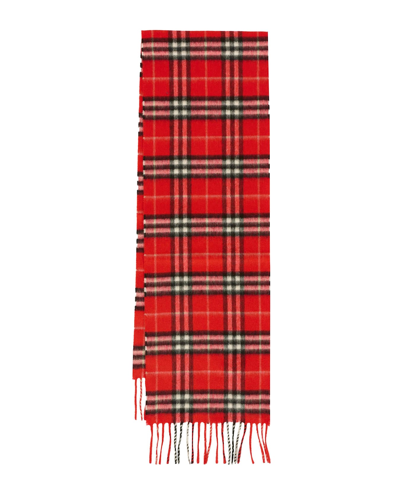 Burberry Red Scarf For Kids With Check