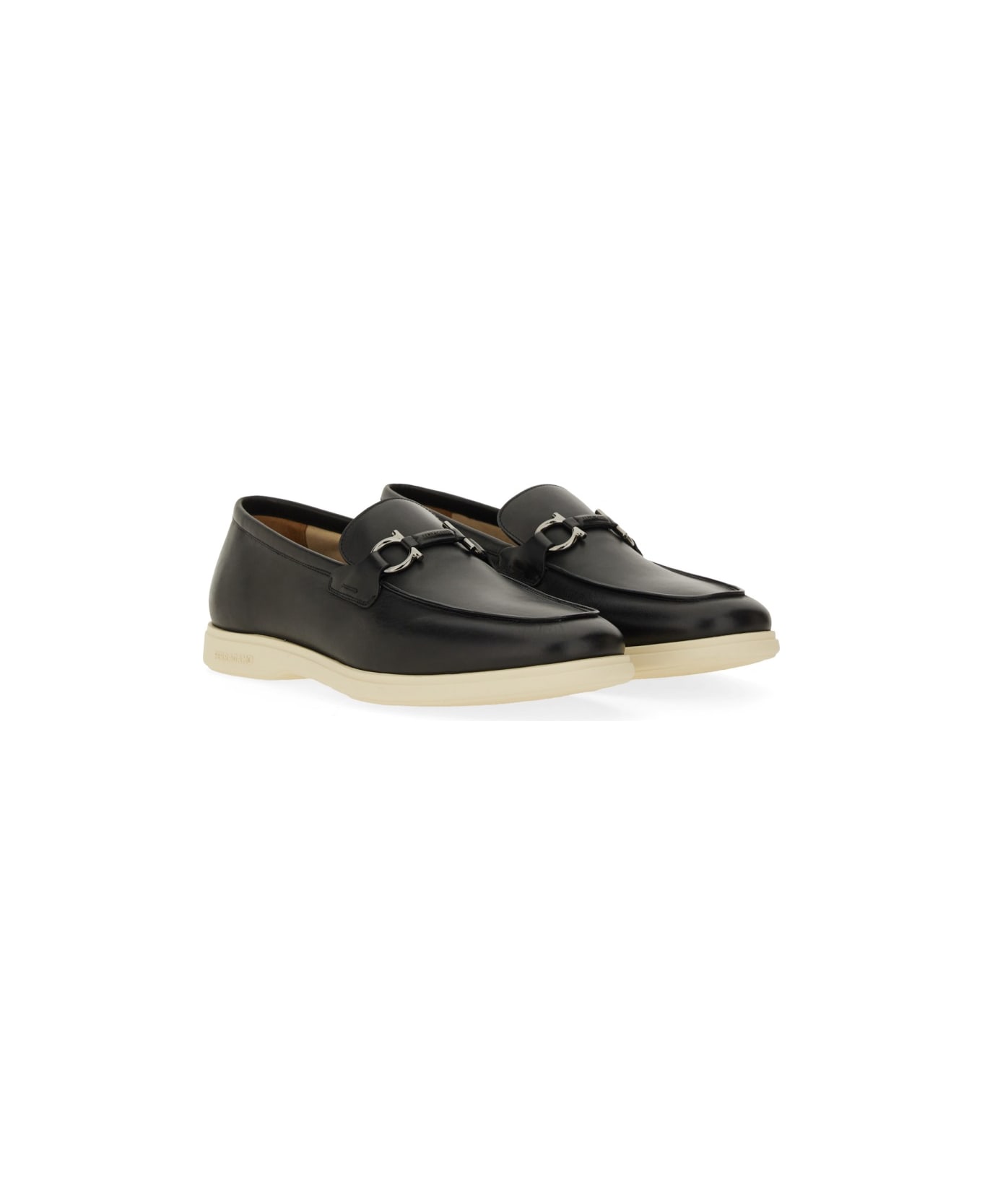 Ferragamo Moccasin "gancini" - BLACK