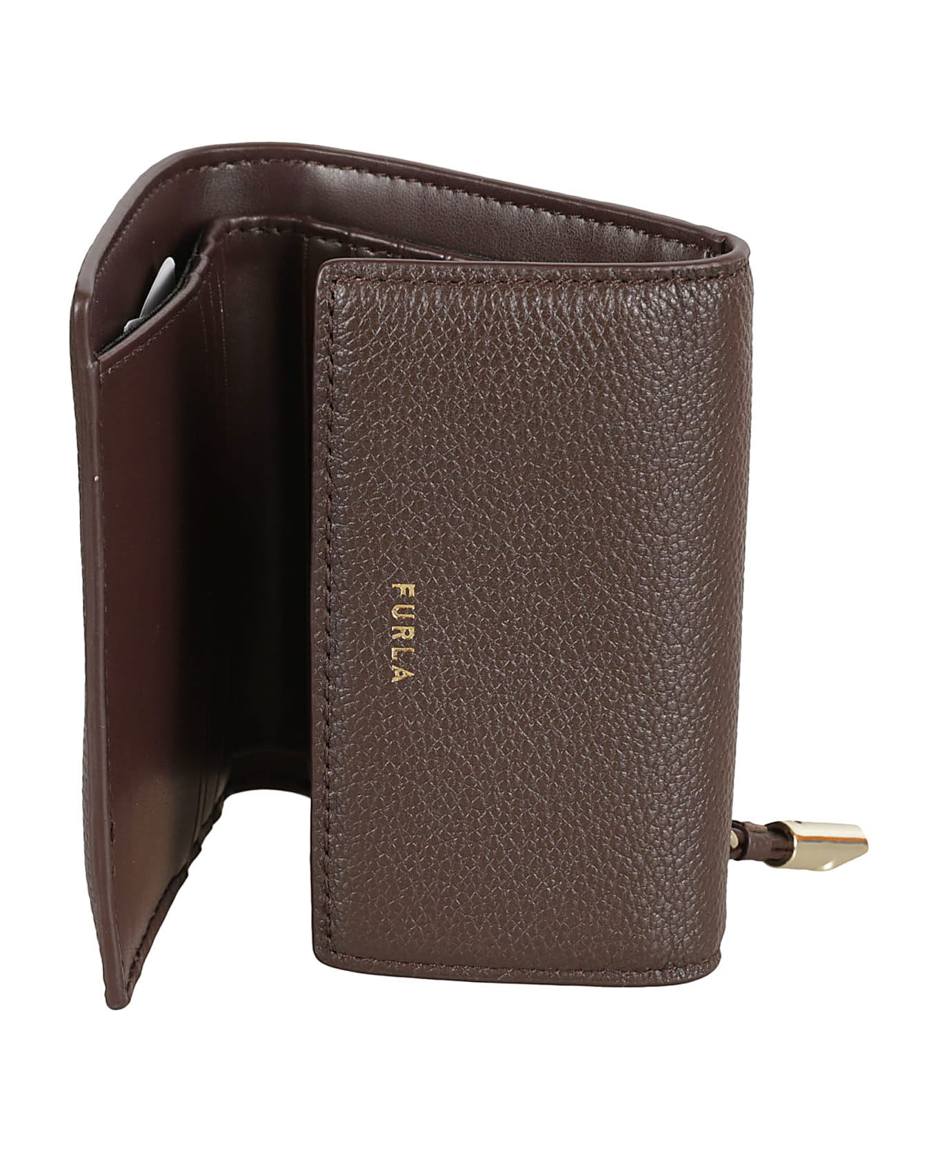Furla Logo Flap Wallet - chocolate