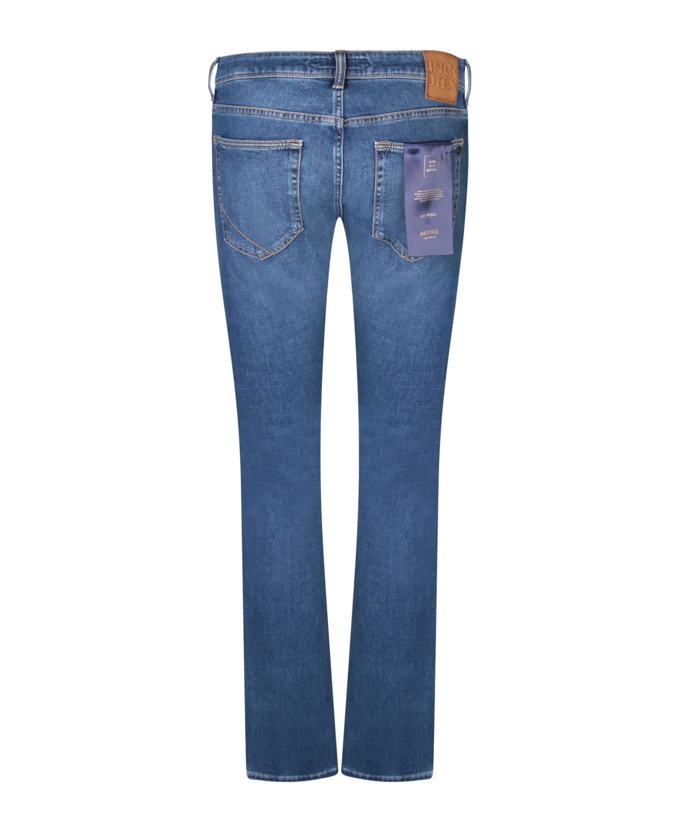 Incotex 5t Baffo Blue Denim Jeans - Blue