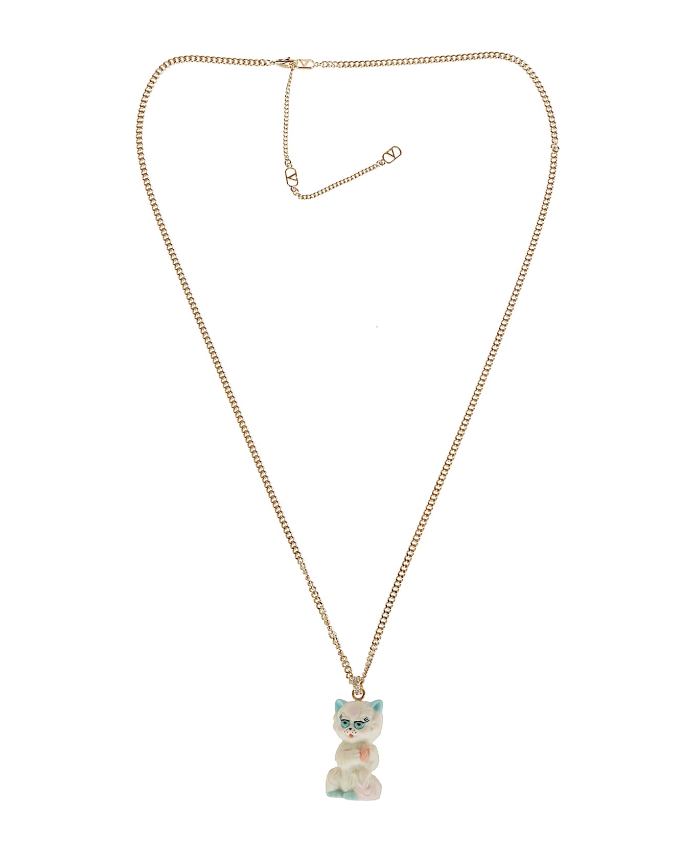 Valentino Garavani Necklace (l. 75) | Le Chat De La Maison | Metallo/strass/nylon - Golden