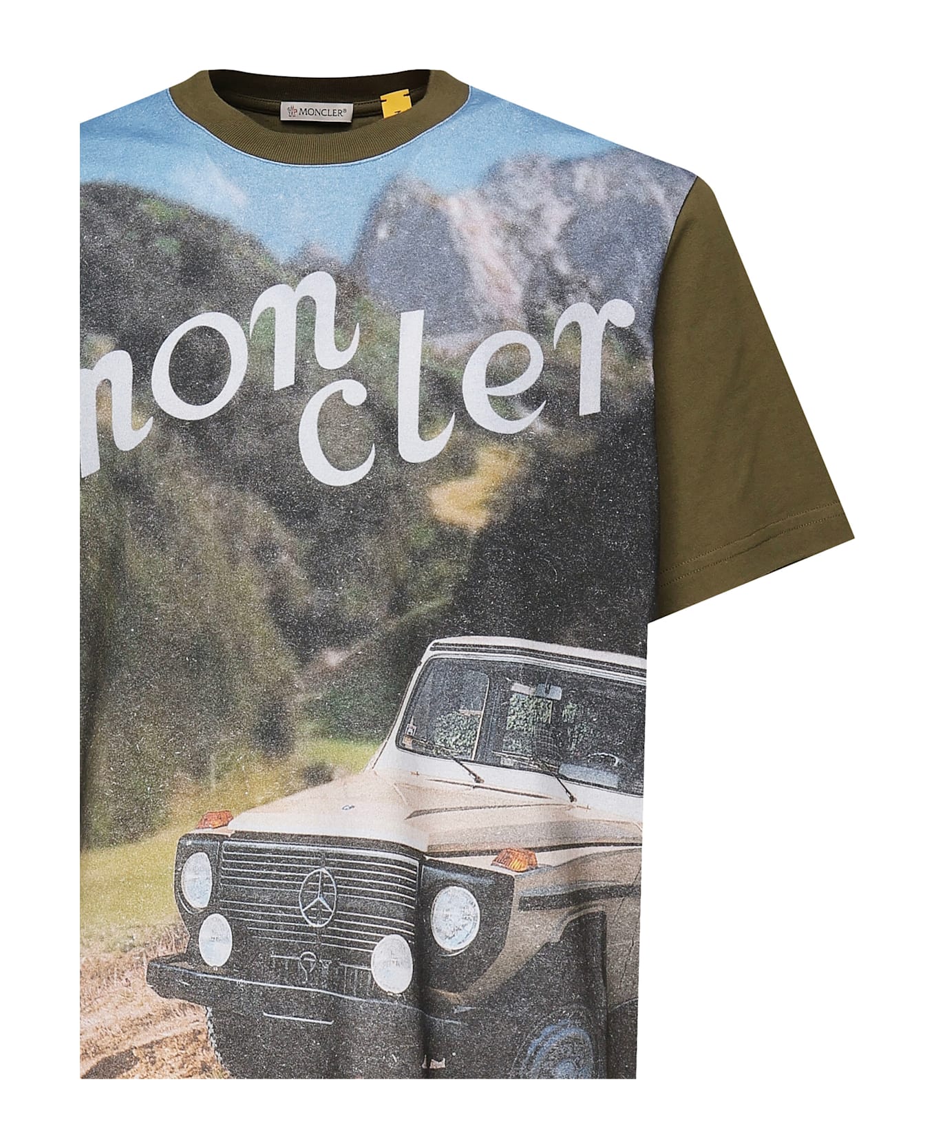 Moncler Genius T-shirt With Frontal Print - Turquoise