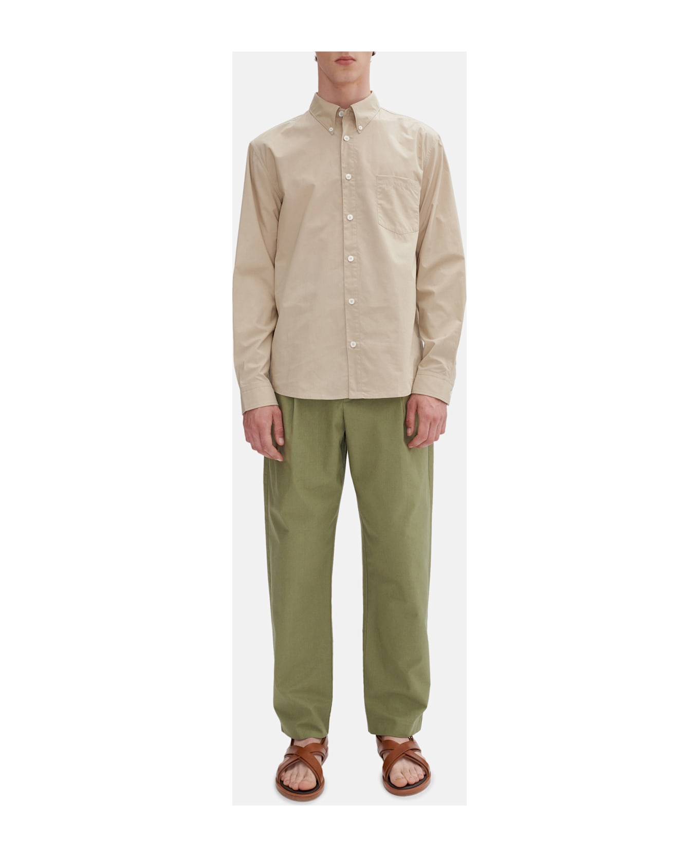 A.P.C. Chemise Cassel Logo - Beige
