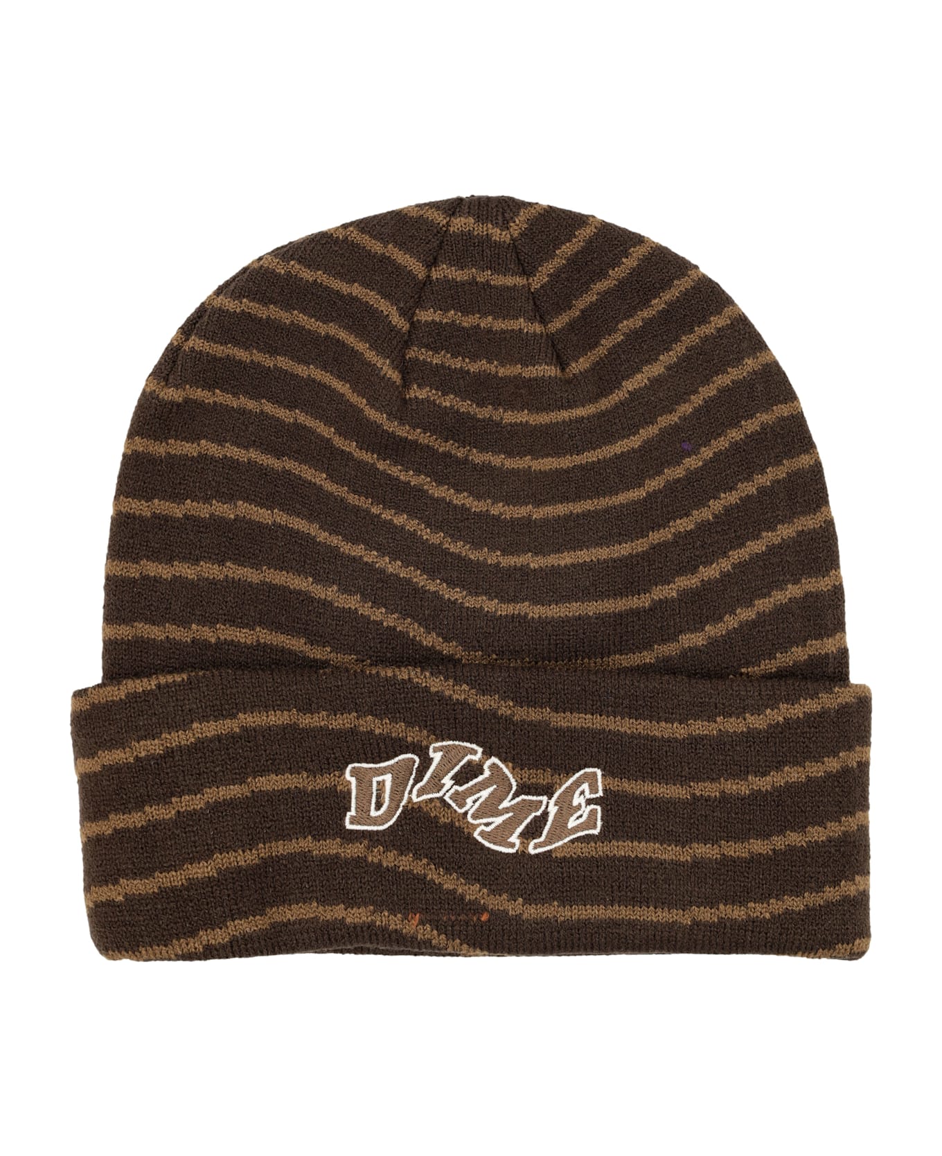 Dime College Wave Cuff Beanie - BLACK/BROWNE