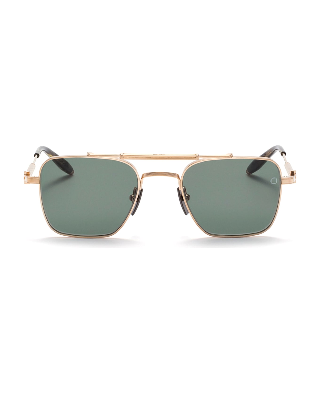 Akoni Europa - Brushed White Gold / Dark Tortoise Sunglasses - gold/tortoise