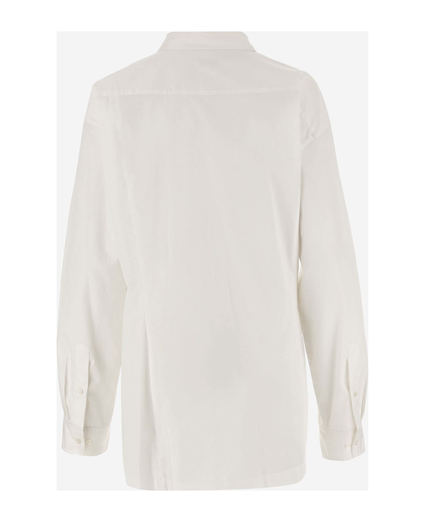 Dries Van Noten Cotton Shirt With Crystals - White