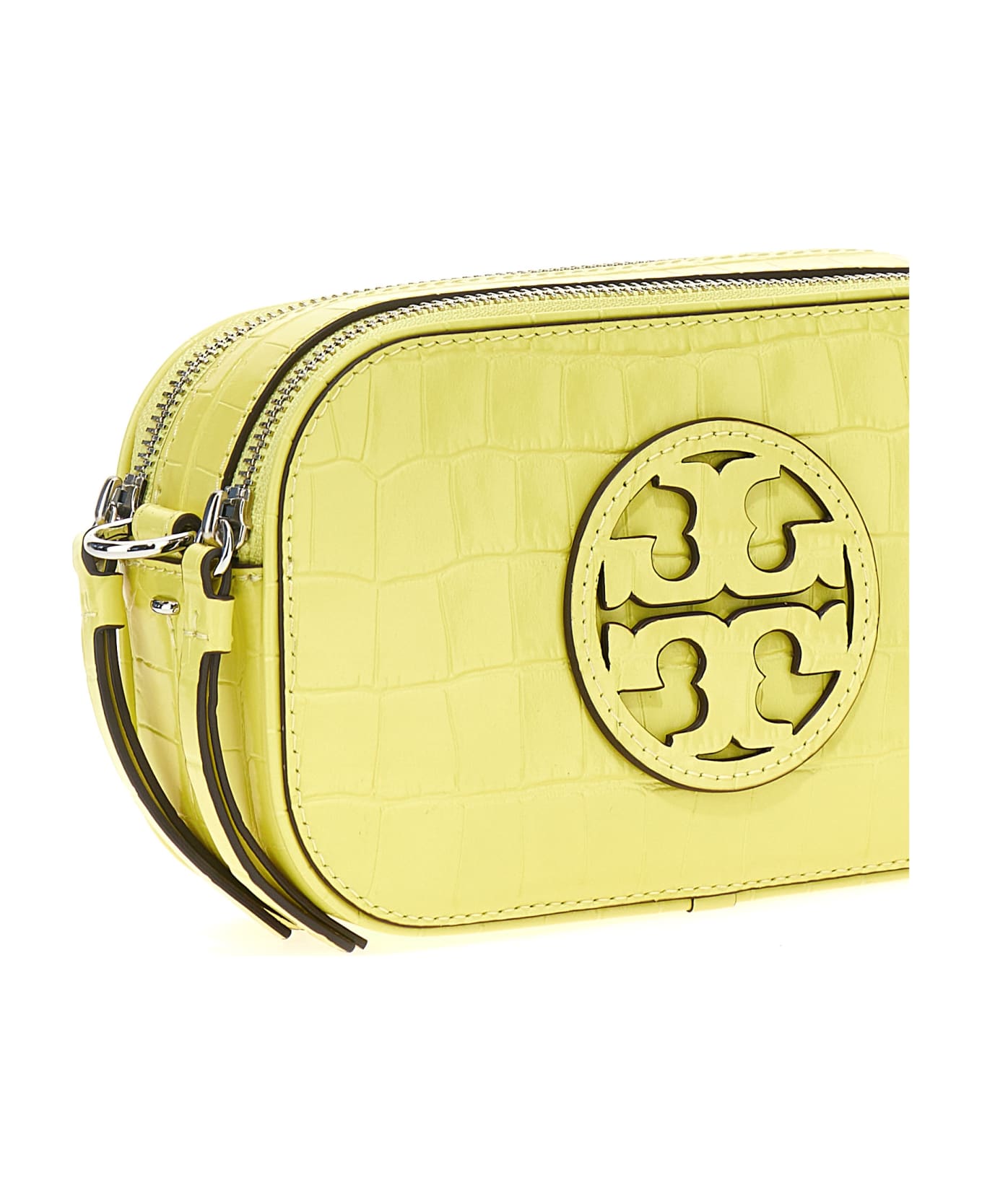 Tory Burch 
miller Croc Embossed Mini
 Crossbody Bag - Yellow