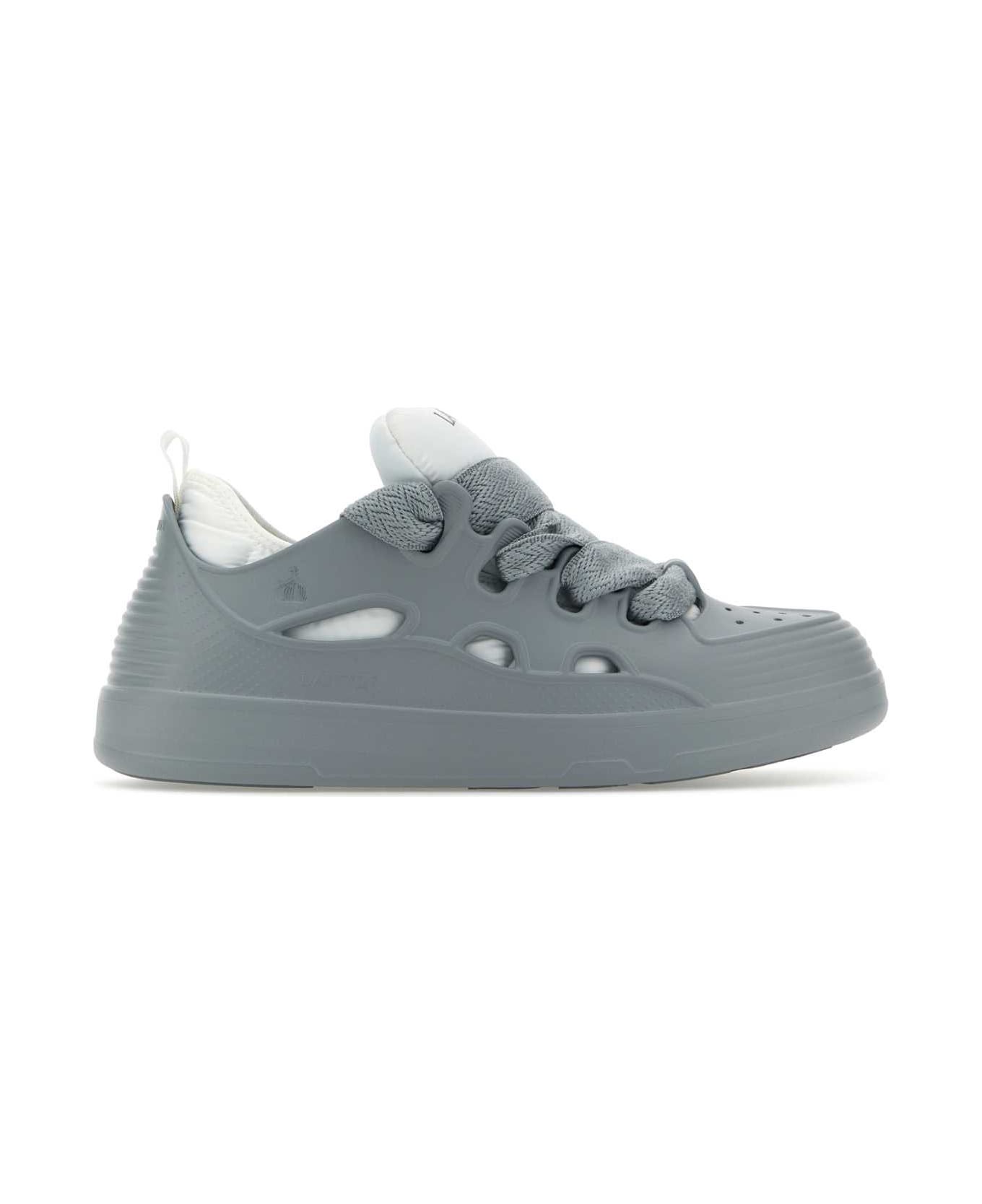 Lanvin Grey Rubber Curb Sneakers - PEARLGREY