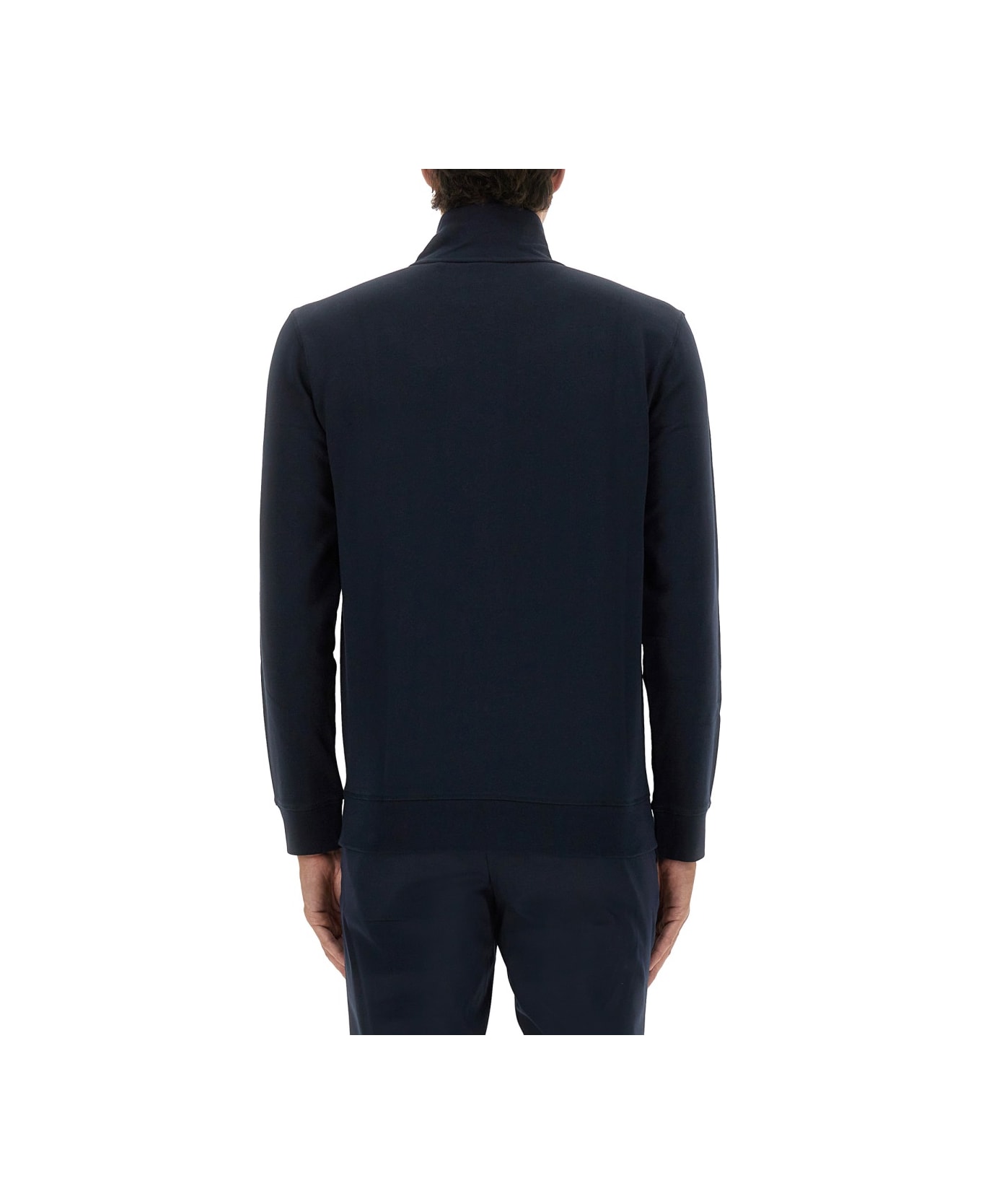 Hugo Boss Zip Sweatshirt. - BLUE