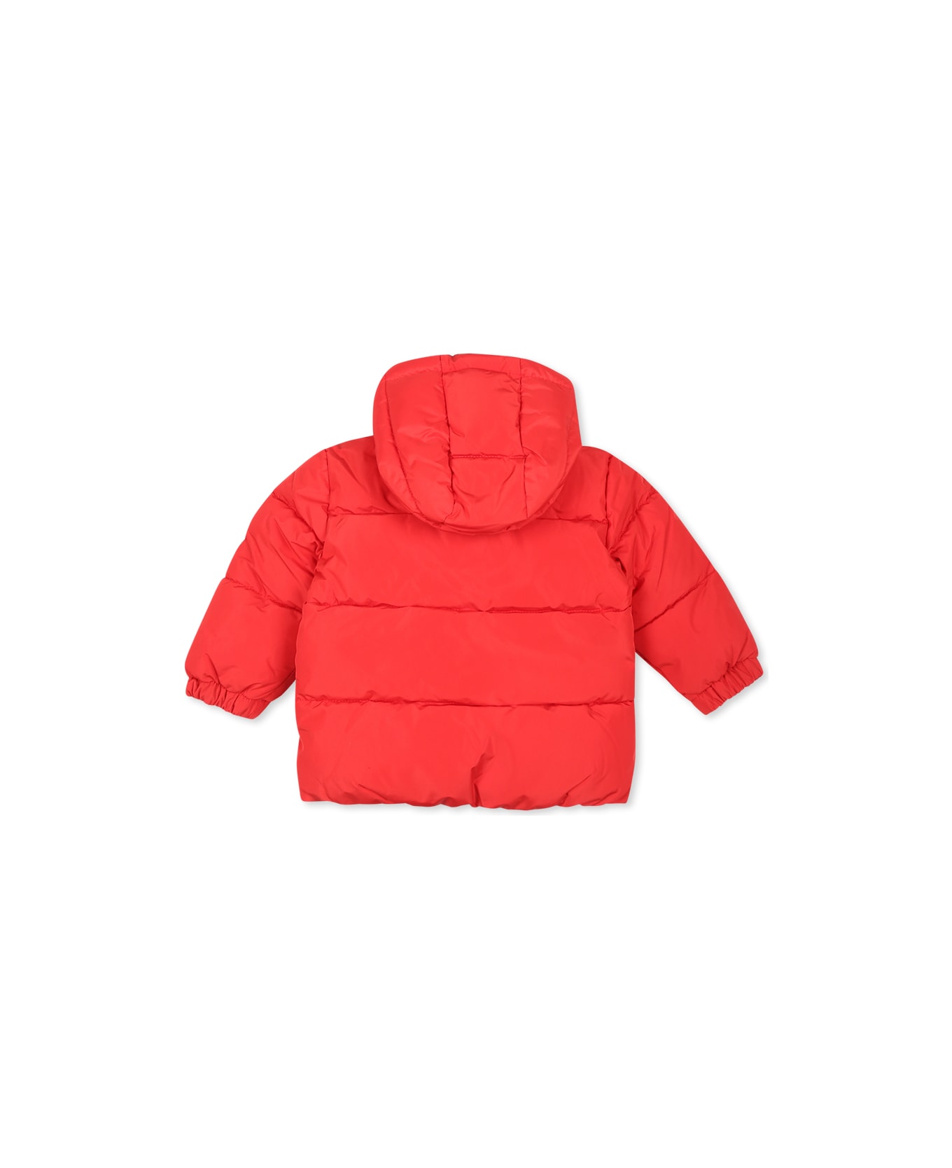 Hugo Boss Red Down Jacket For Baby Boy With Logo - Red
