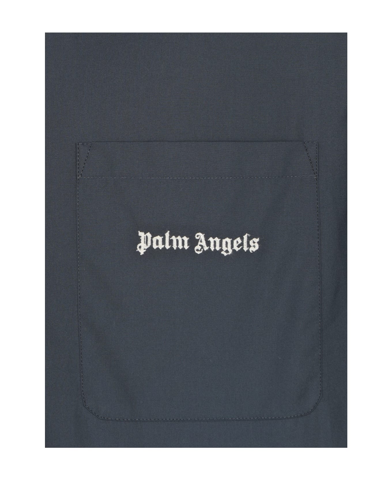 Palm Angels Shirt With Logo - Blue