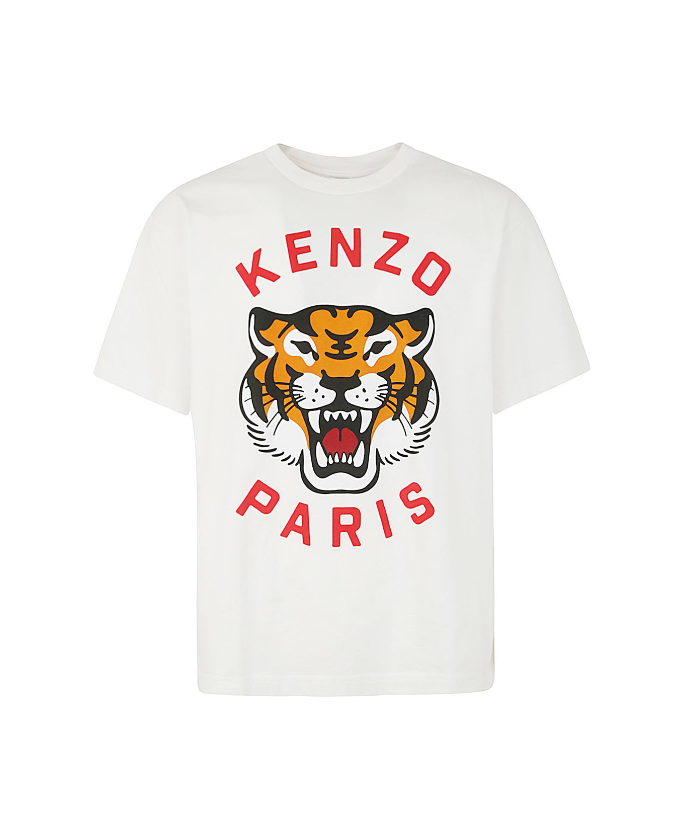 Kenzo Lucky Tiger Oversize T-shirt - Blanc Casse シャツ