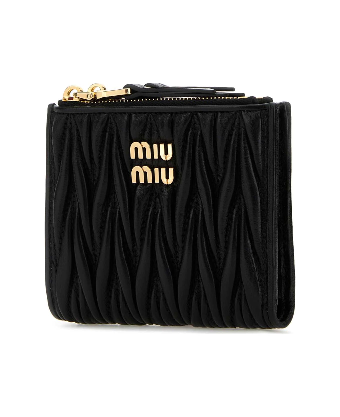 Miu Miu Black Leather Wallet - NERO