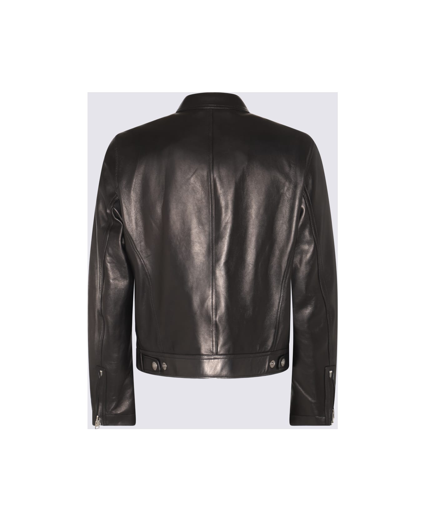 Tom Ford Black Leather Jacket - Black