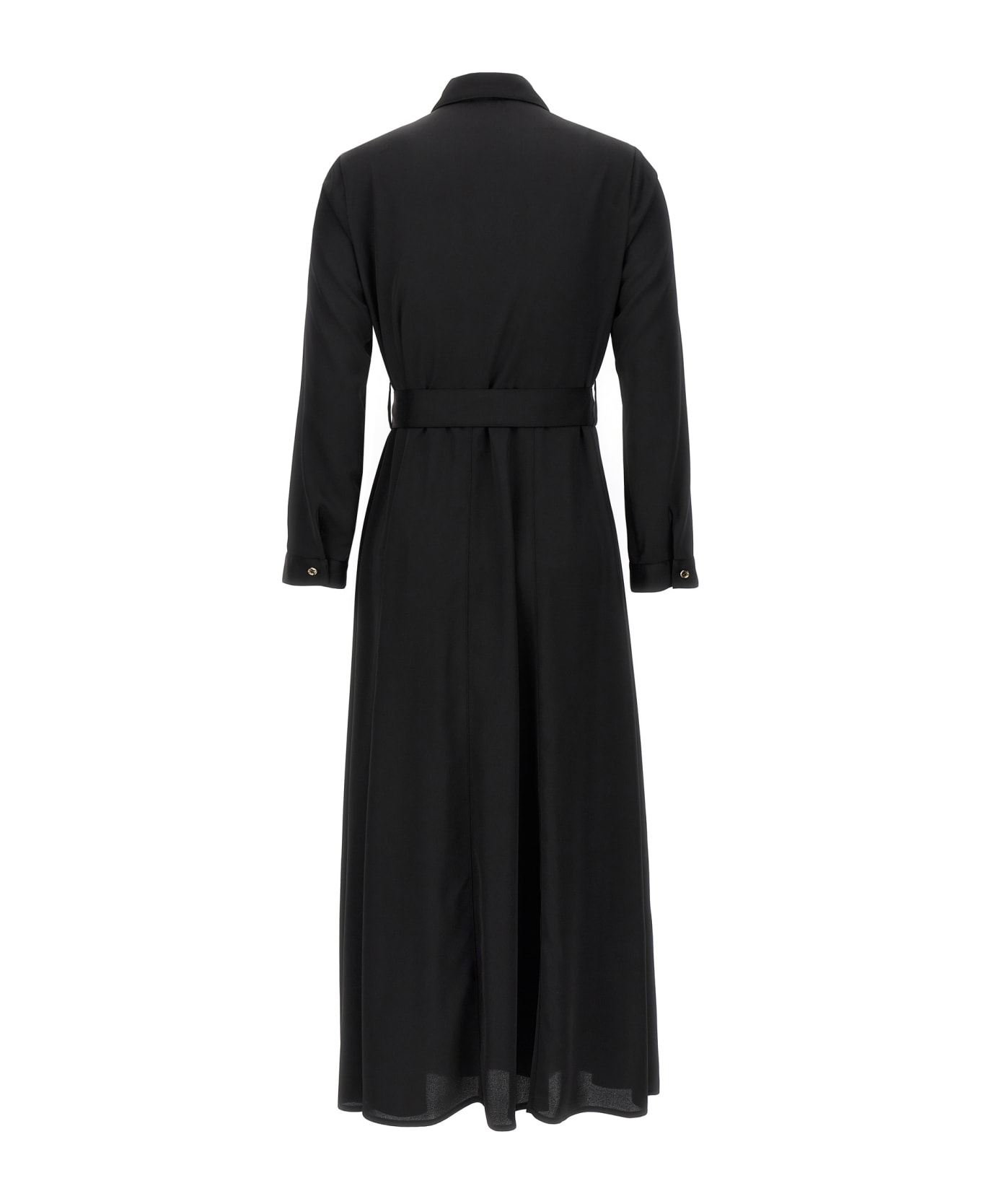 Pinko Amimone Satin Shirt Dress - Black