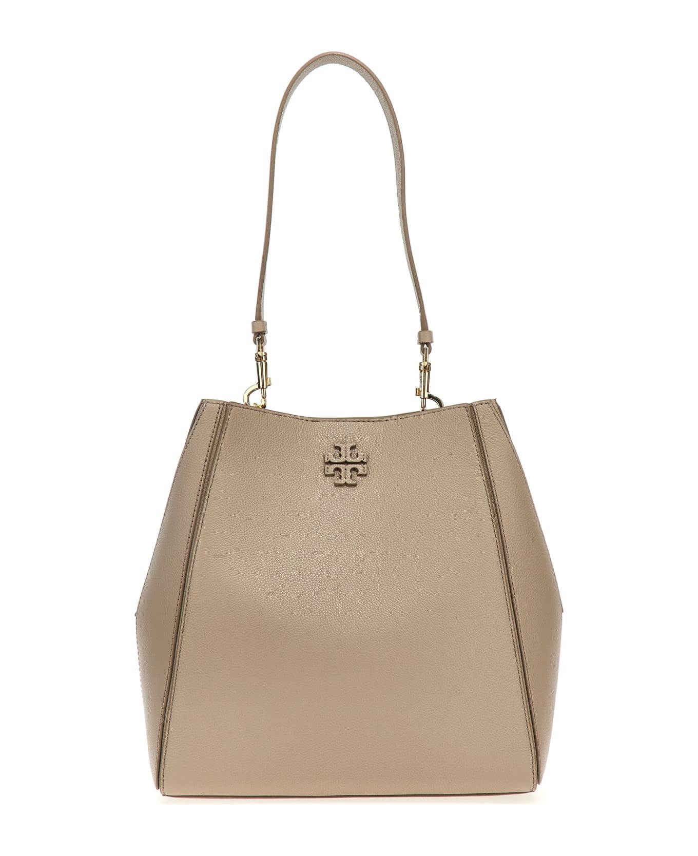 Tory Burch 'mcgraw' Bucket Bag - Gray