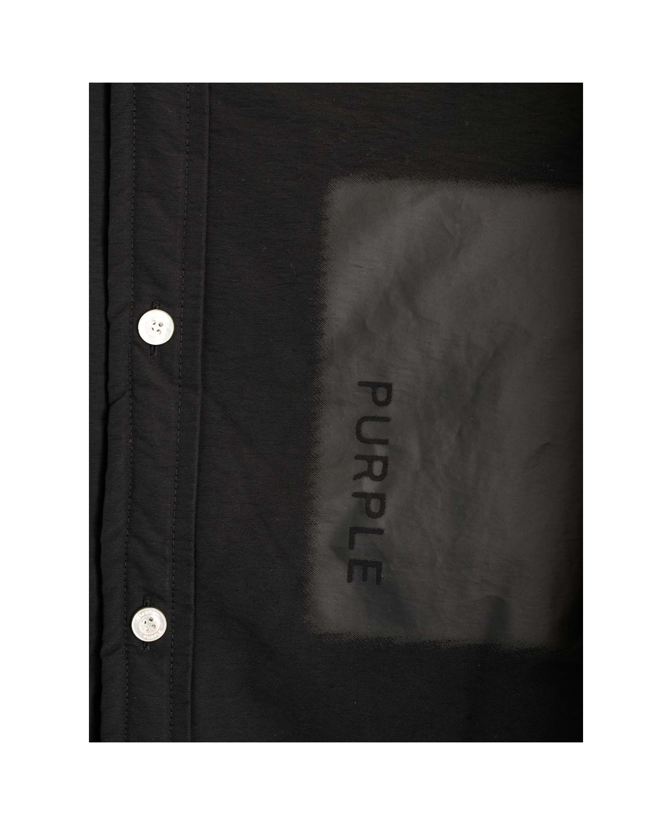 Purple Brand Black Overshirt - BLACK