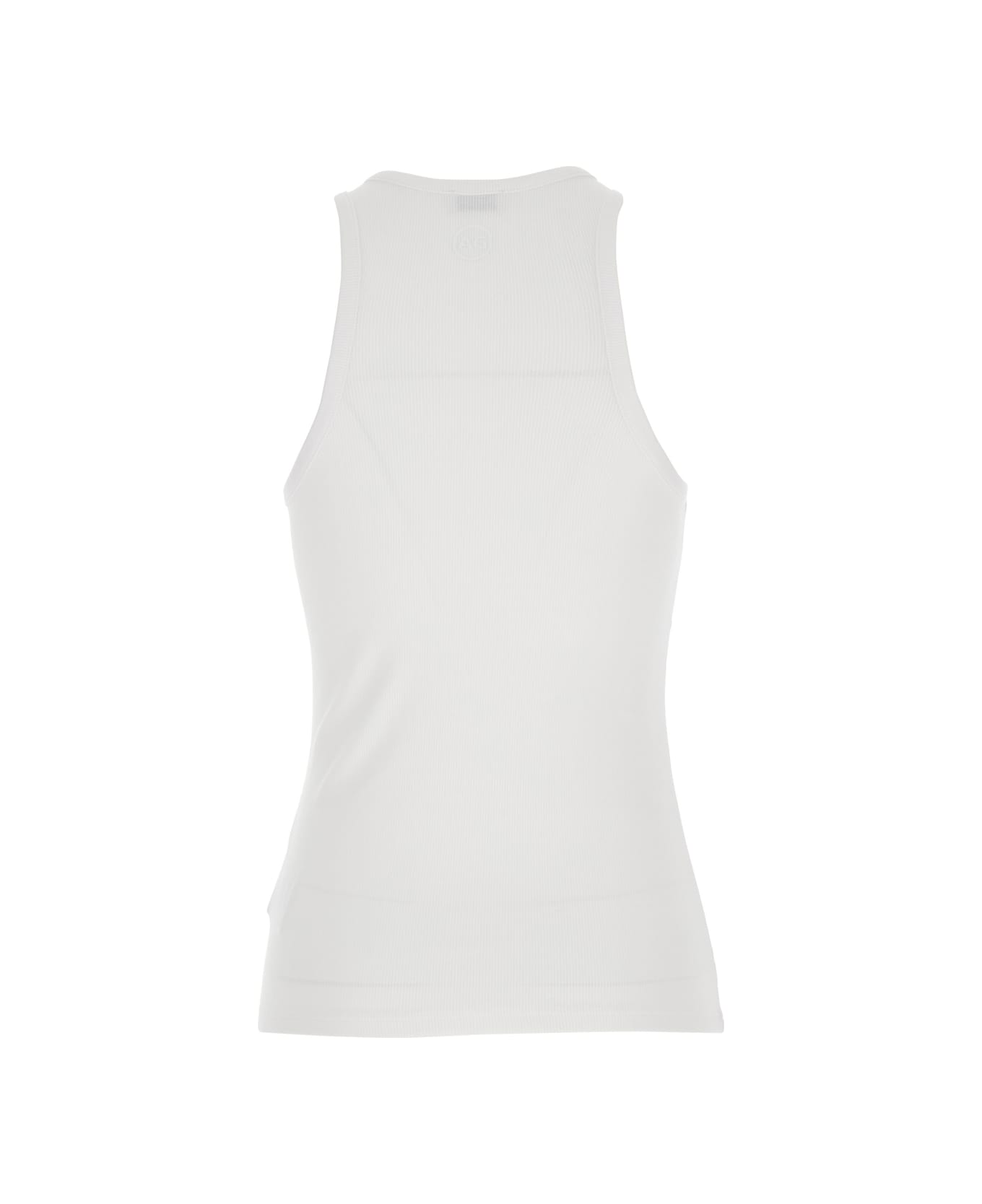AG Jeans White Top With Logo Printed On The Back In Modal Blend Woman - White
