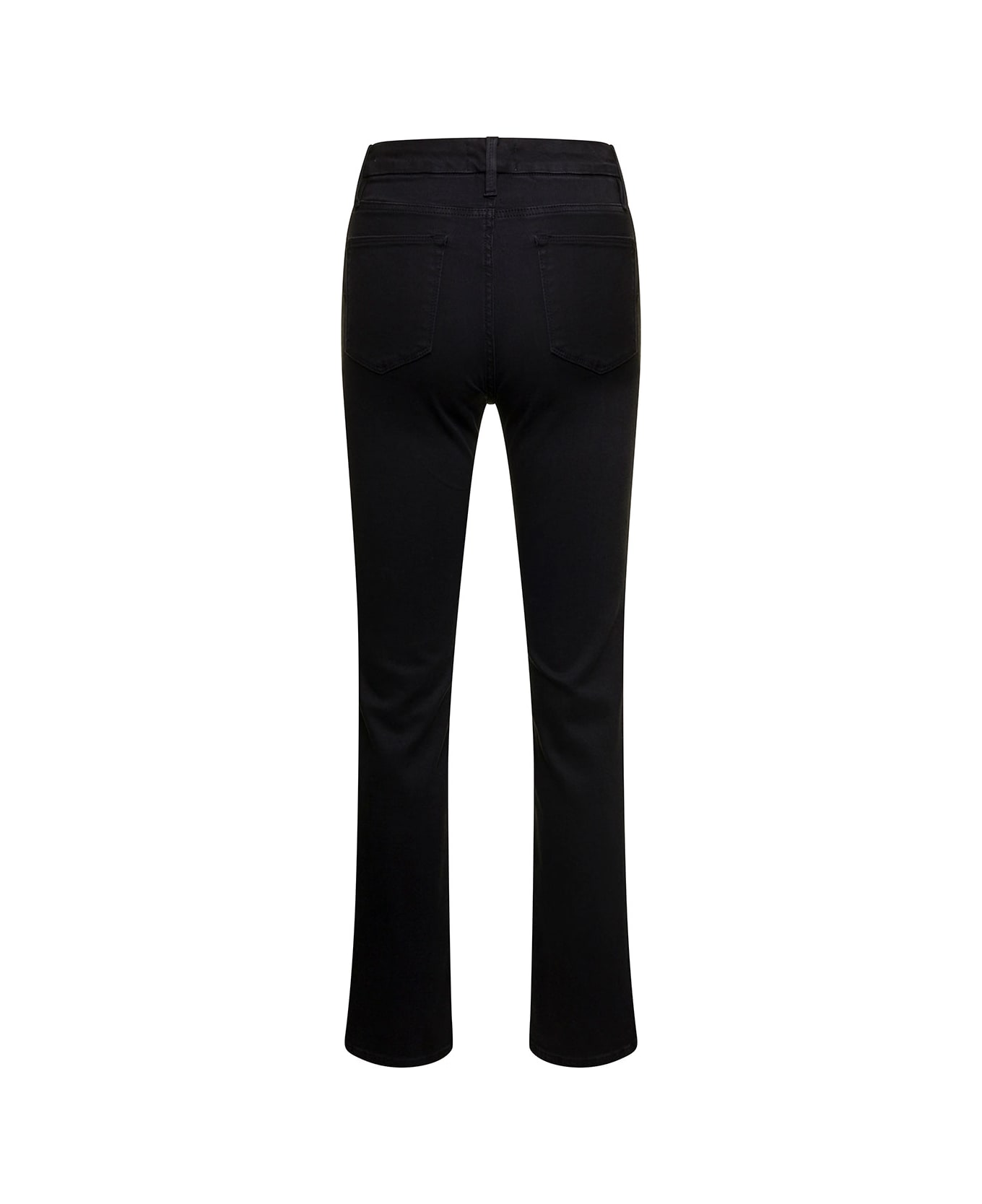 Frame 'le Shape' Black Slim 5 Pockets Jeans In Cotton Blend Denim Woman - Bkfn
