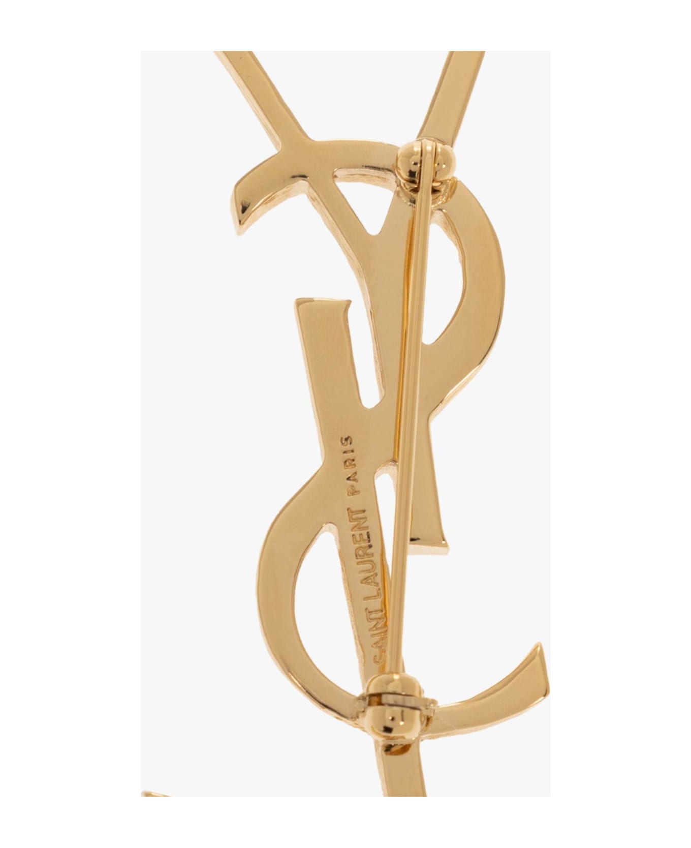 Saint Laurent Brass Brooch - ORLAITONSATINELEG