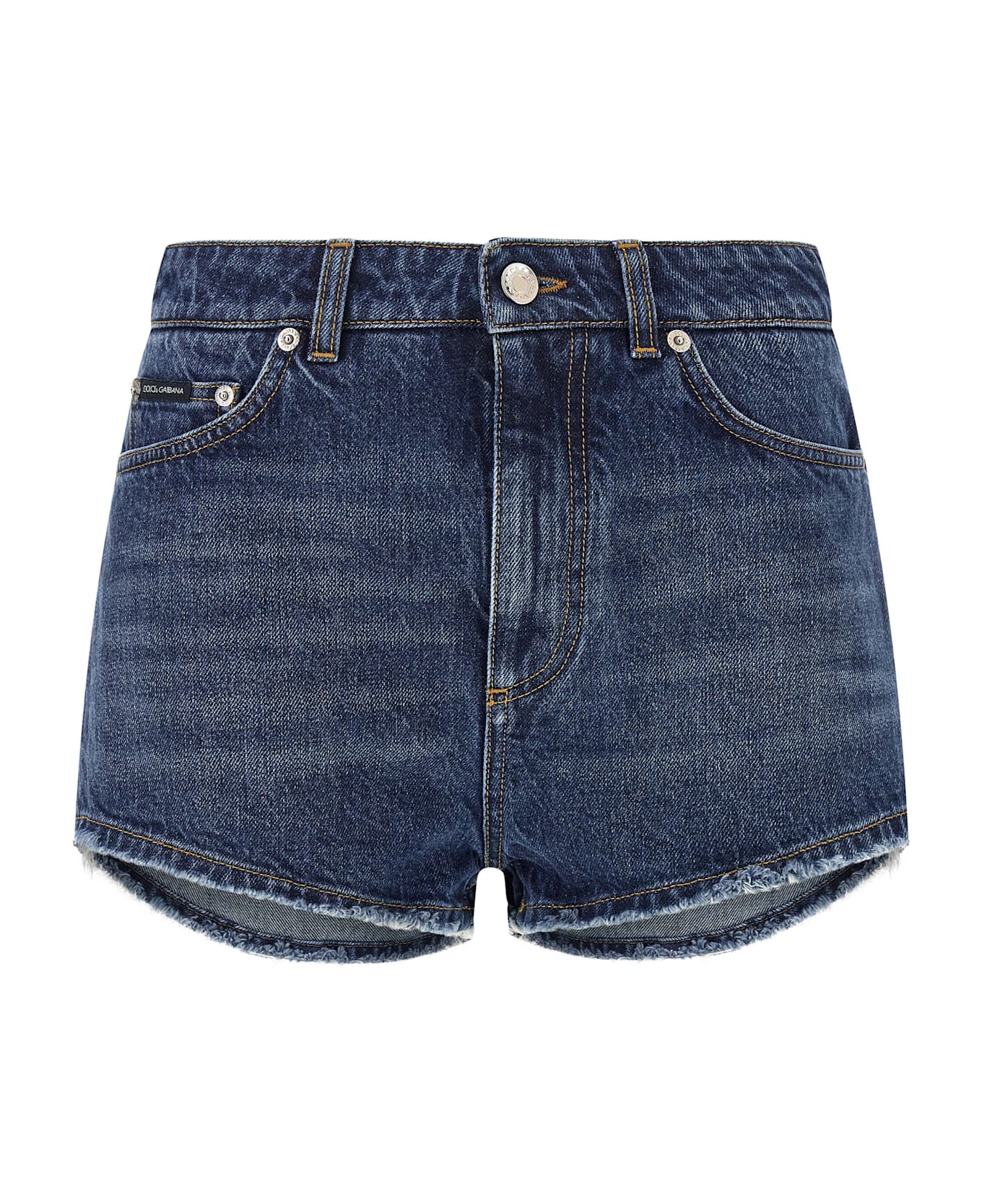 Dolce 
Gabbana Logo Plate Shorts - Blue