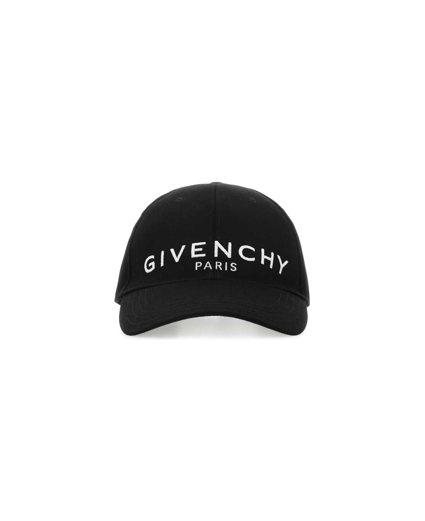 Givenchy Black Cotton Blend Baseball Cap - BLACK