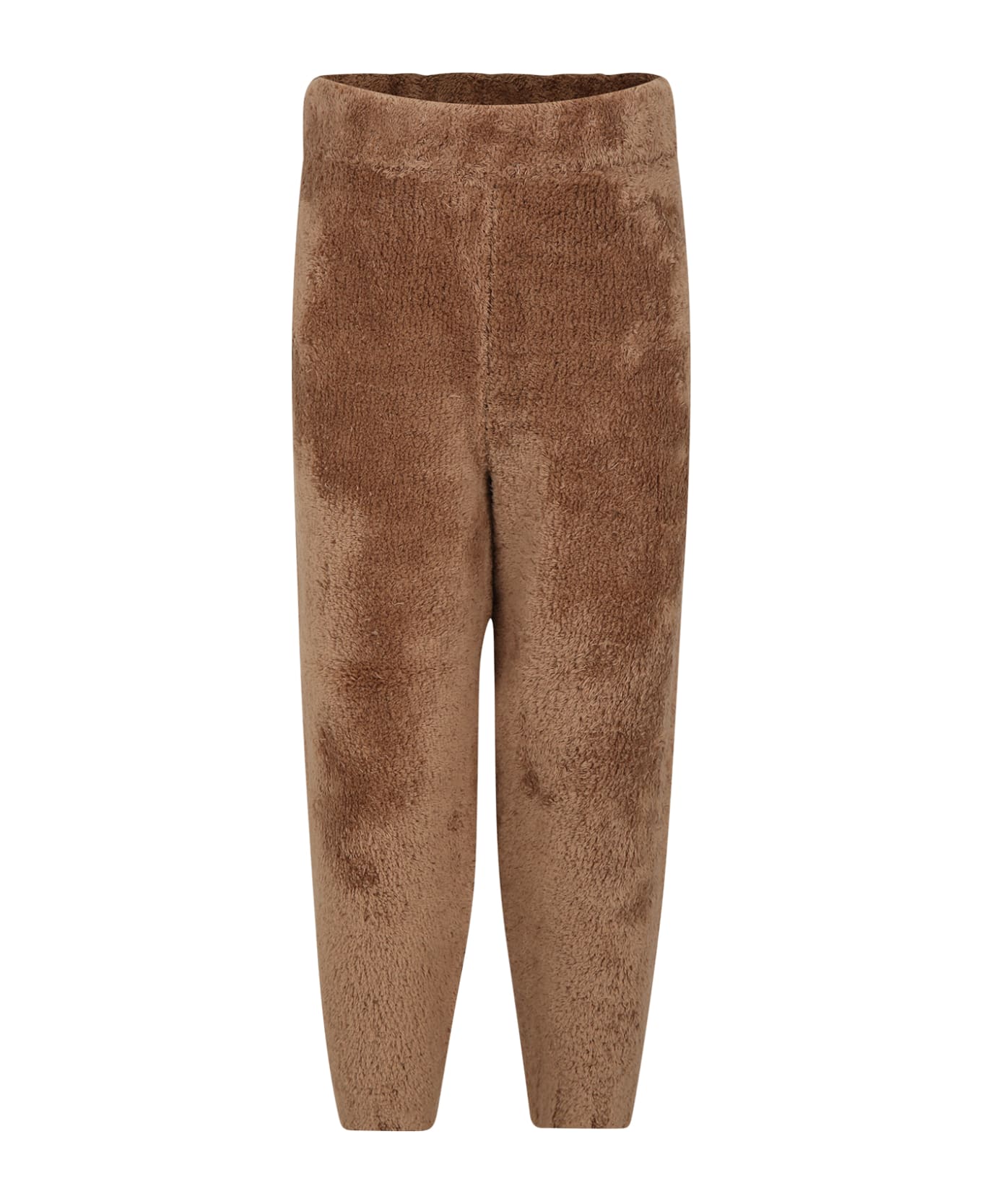 The New Society Brown Casual Trousers For Kids - Brown