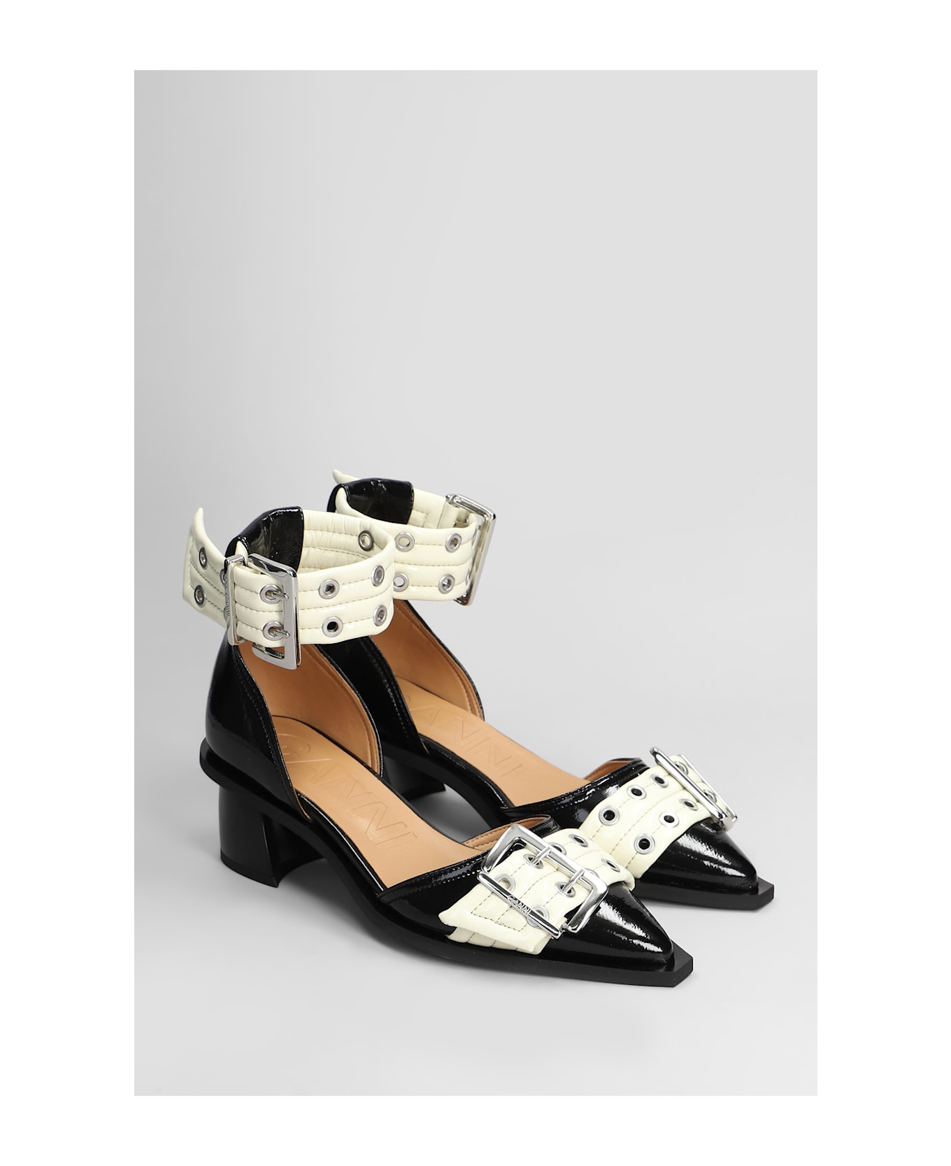 Ganni Pumps In Black Polyuretan - black