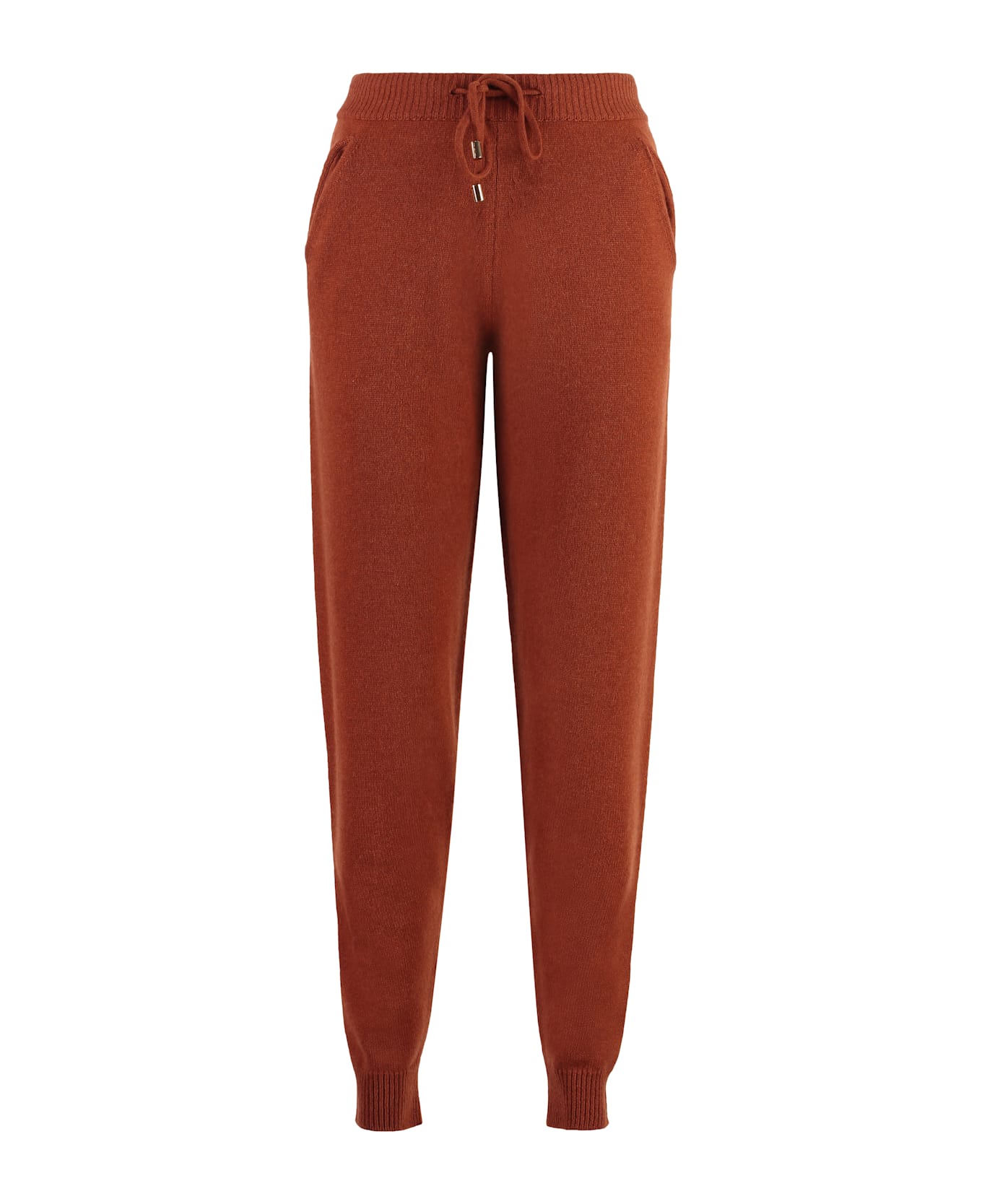 Malo Knitted Cashmere Track-pants - Copper