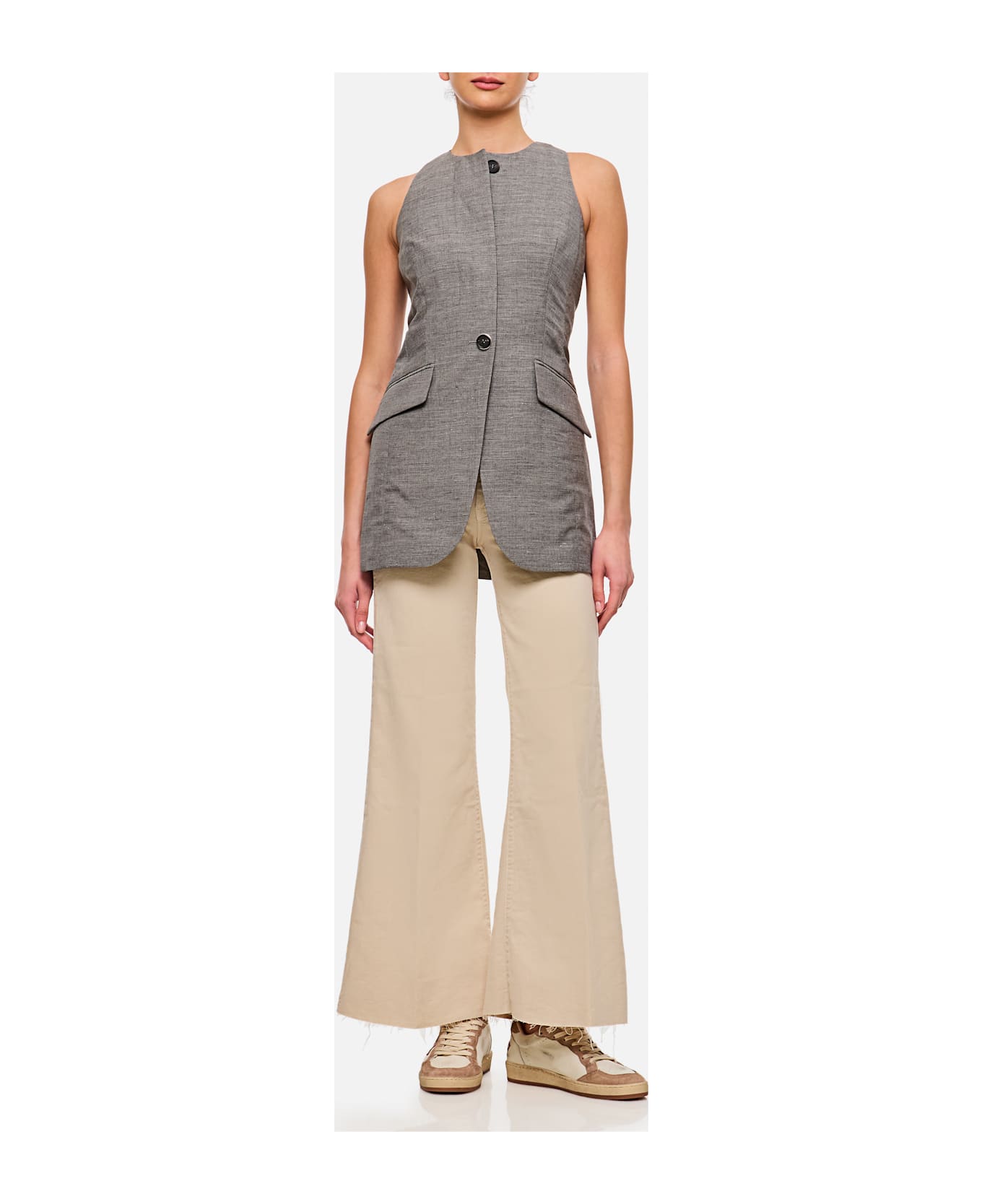Mother The Roller Fray Jeans - Beige