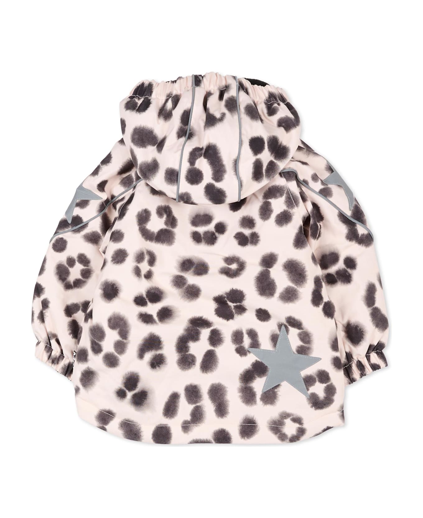 Molo Beige Down Snow Jacket For Baby Girl With Print - Beige