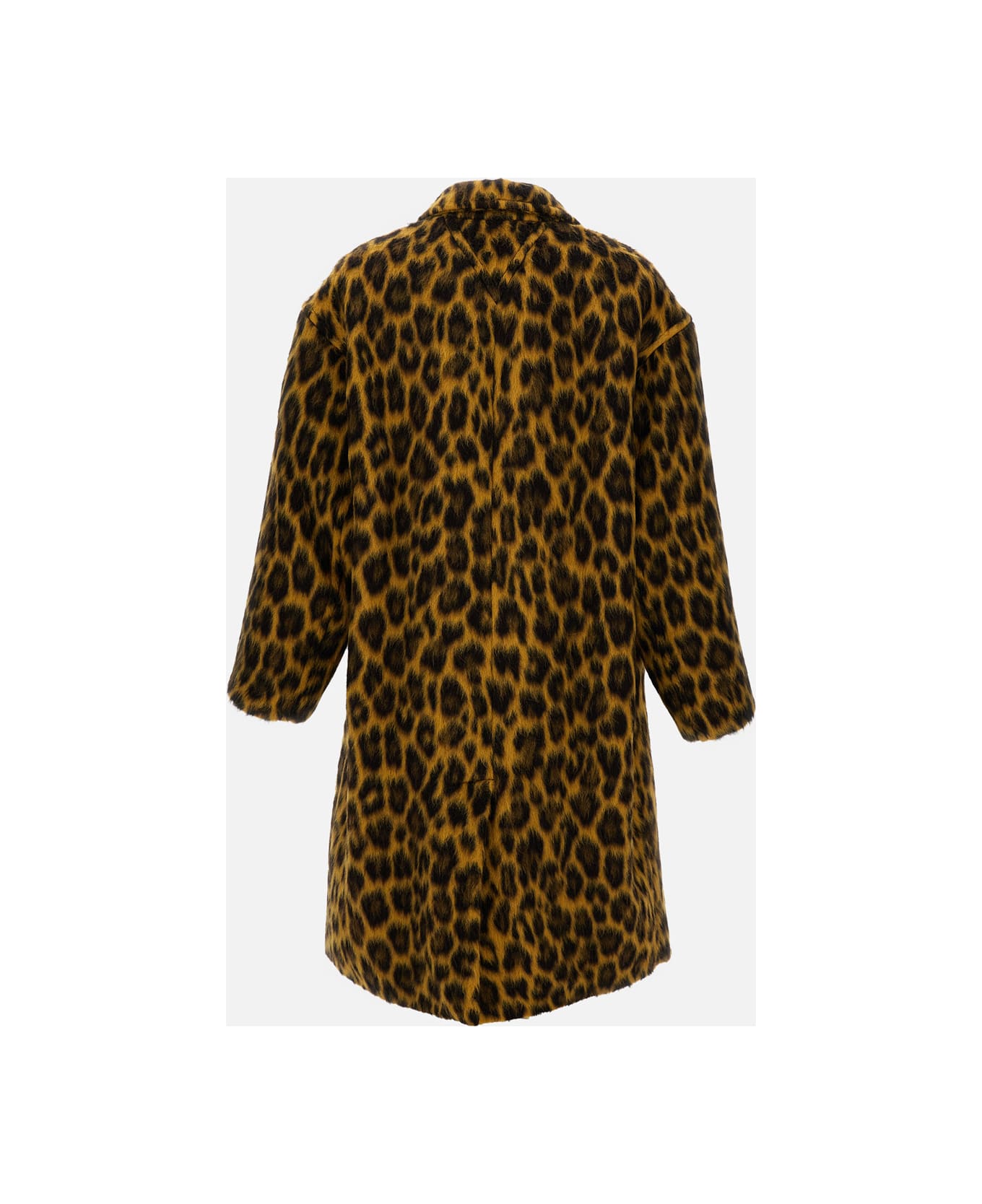 Bottega Veneta Leopard-print Alpaca Coat - Beige