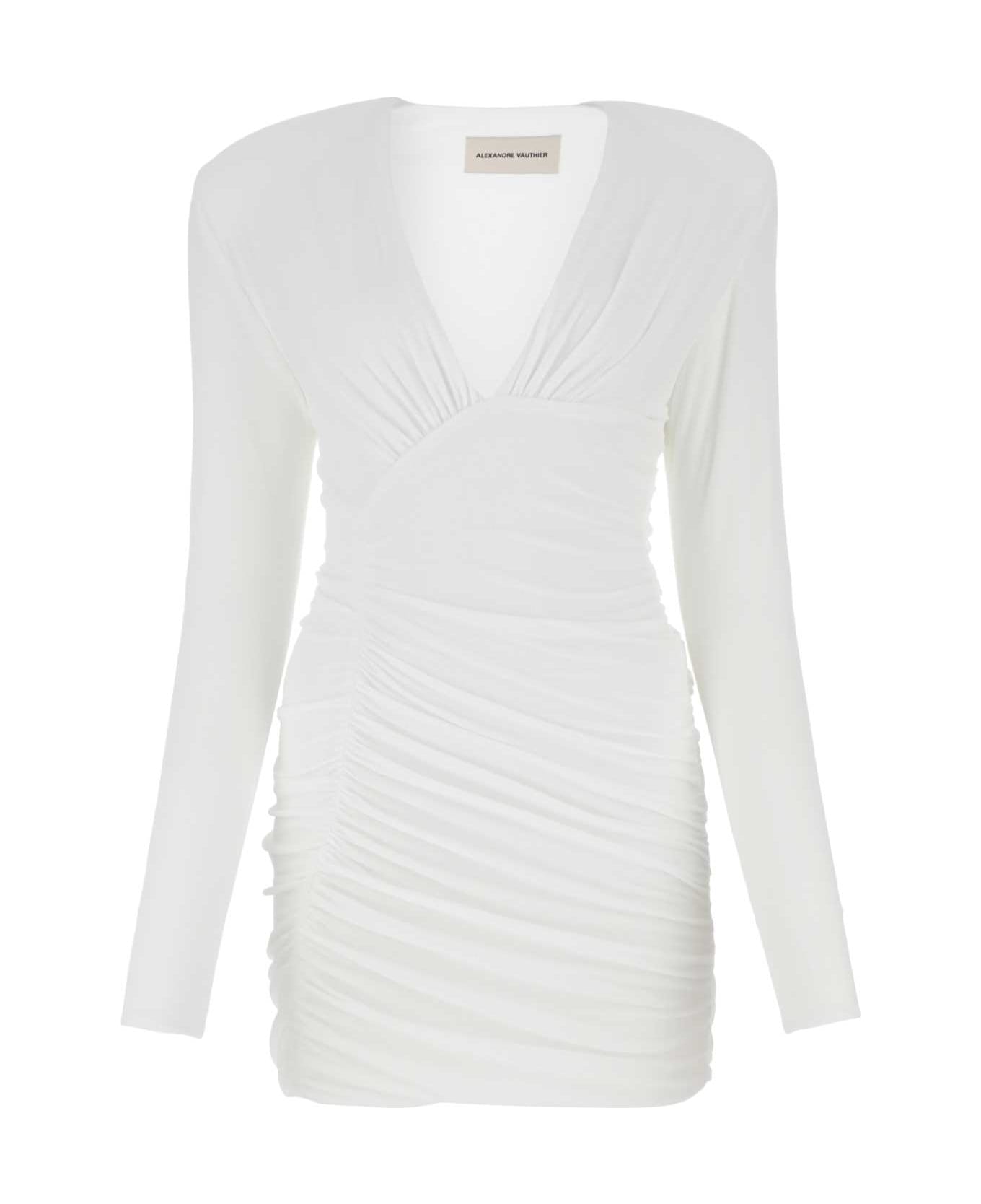 Alexandre Vauthier White Viscose Blend Mini Dress - WHITE