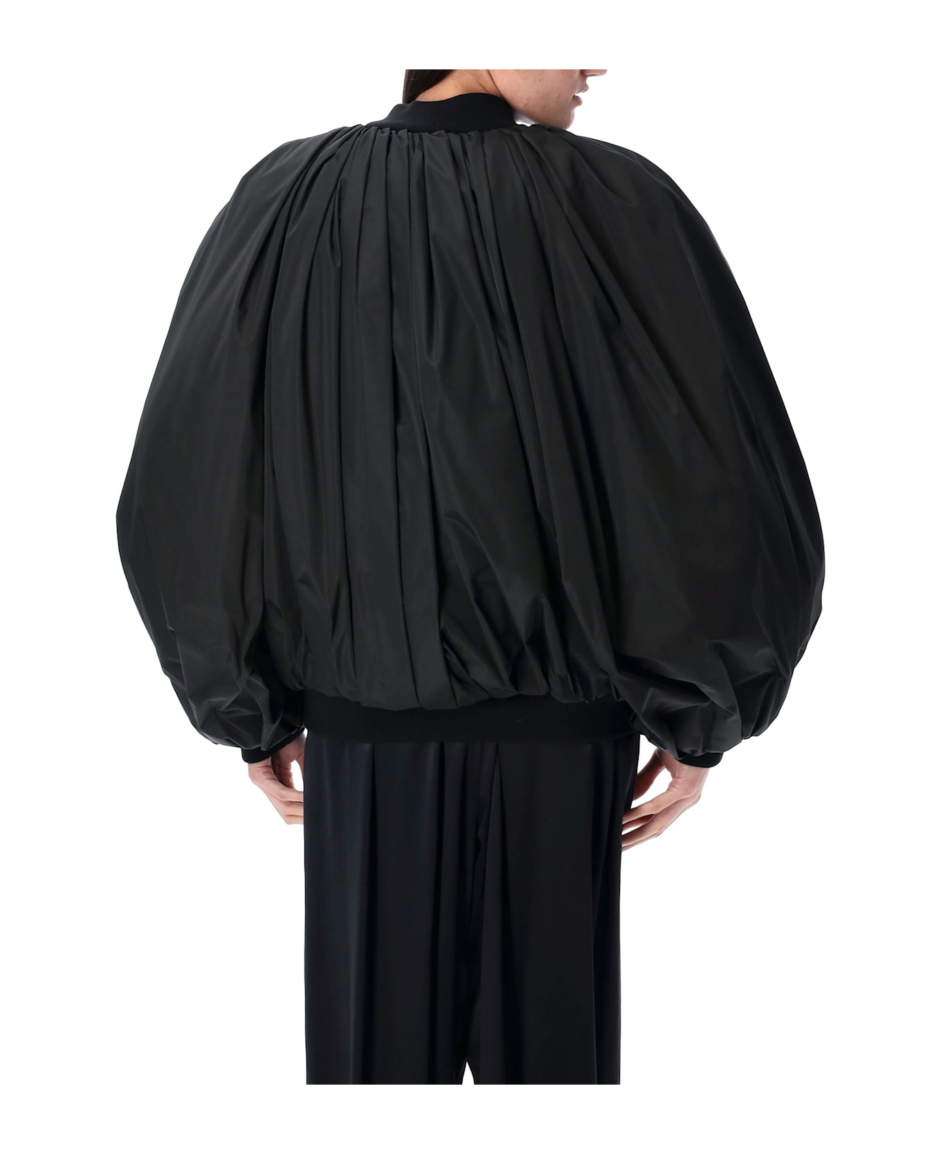 Balenciaga Draped Bomber - BLACK