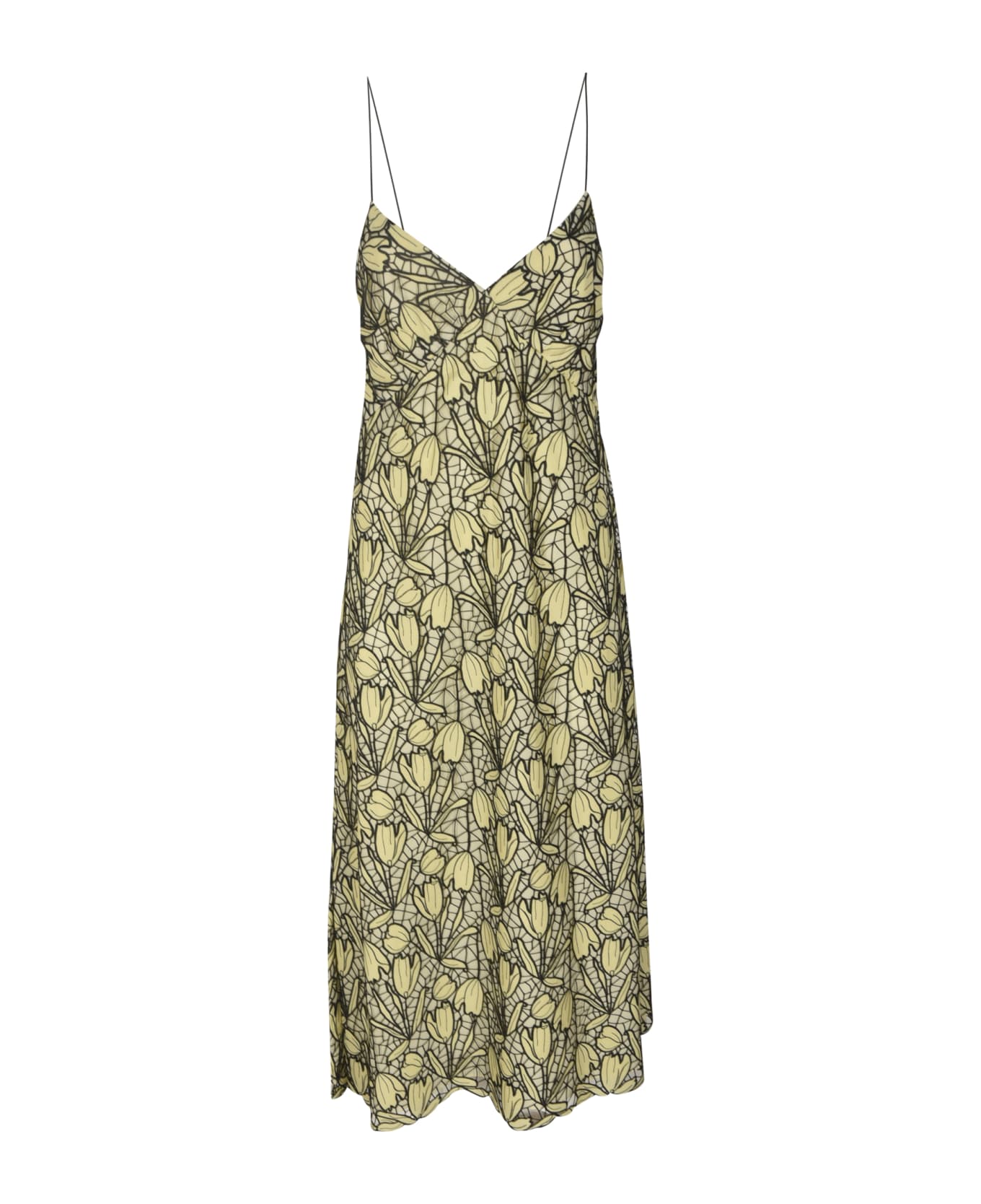 Paul Smith All-over Floral Print V-neck Dress - Yellow