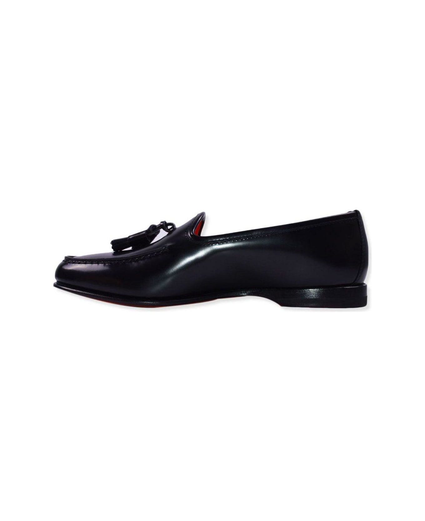 Santoni Tassel-embellished Slip-on Loafers - Black